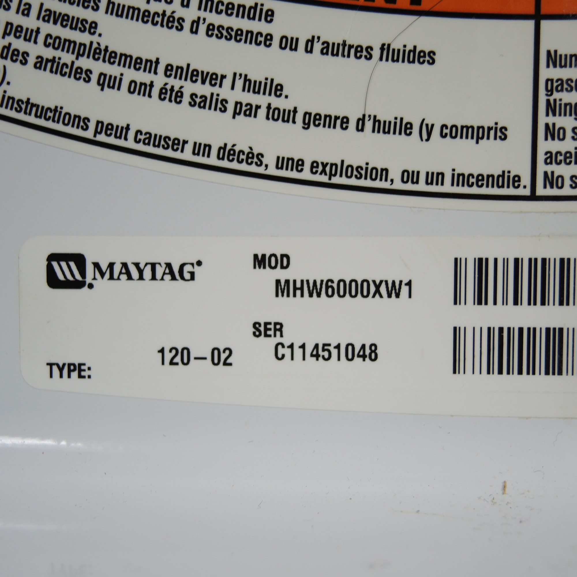 Maytag Maxima HE Washing Machine