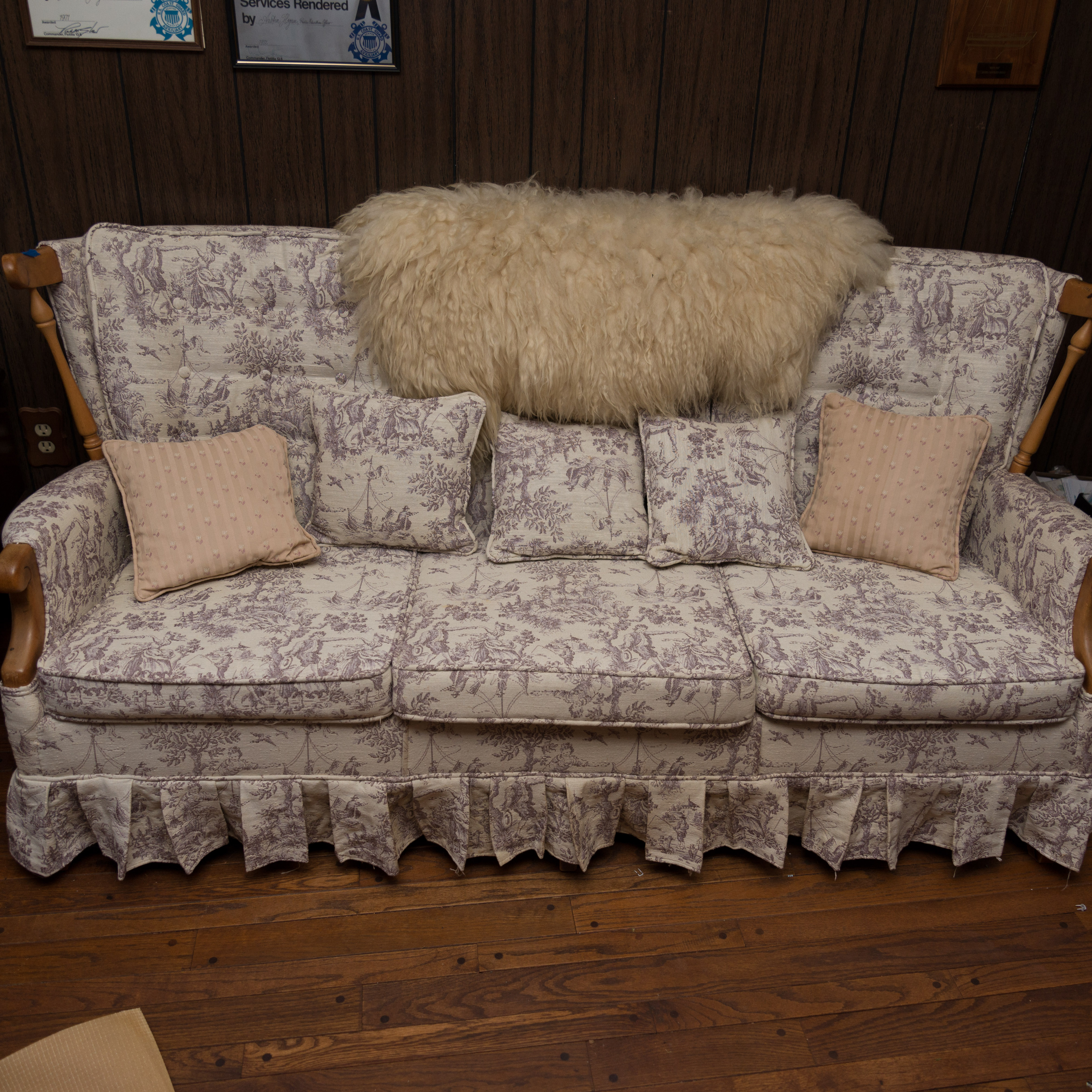 Upholstered Windsor Style Sofa