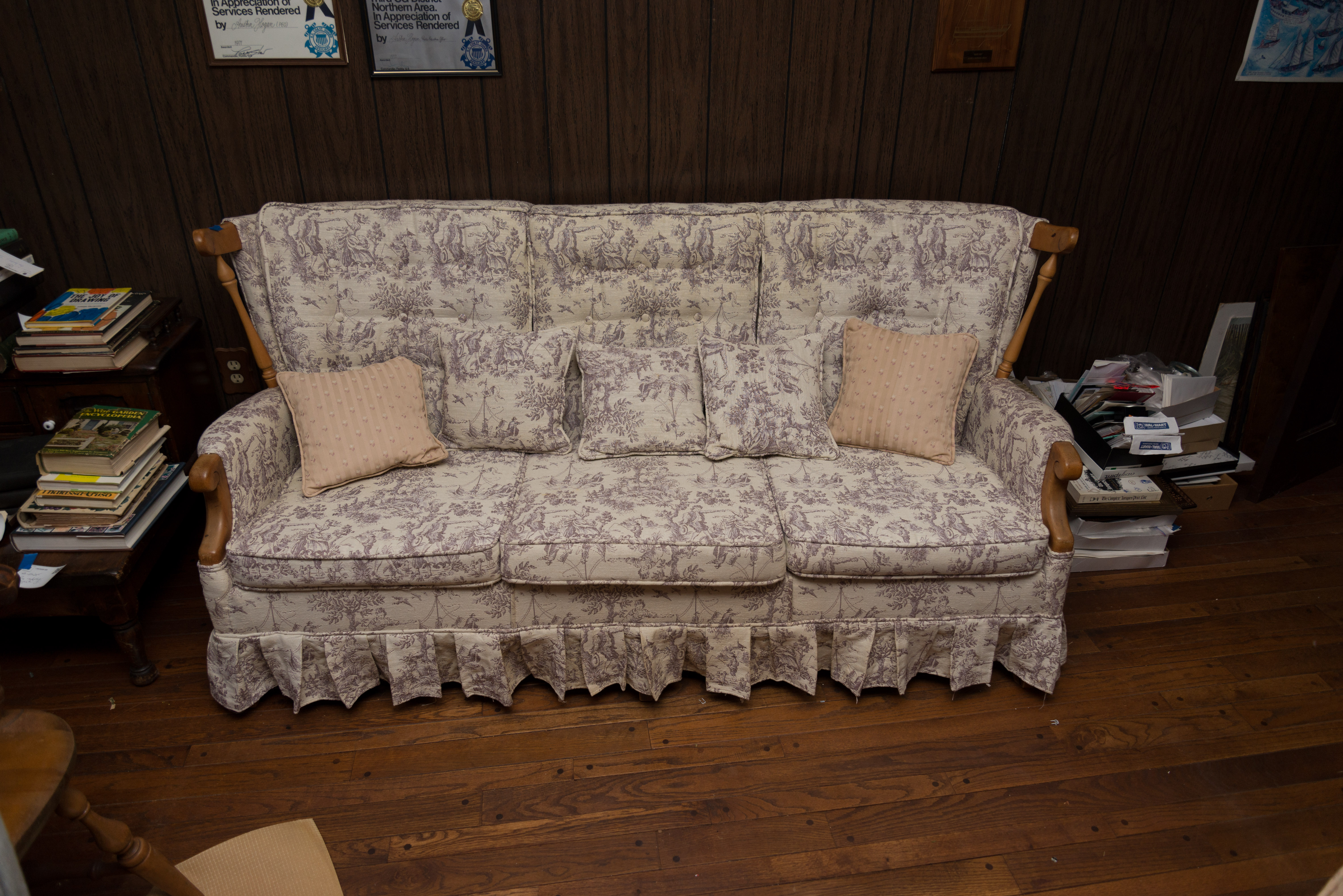 Upholstered Windsor Style Sofa
