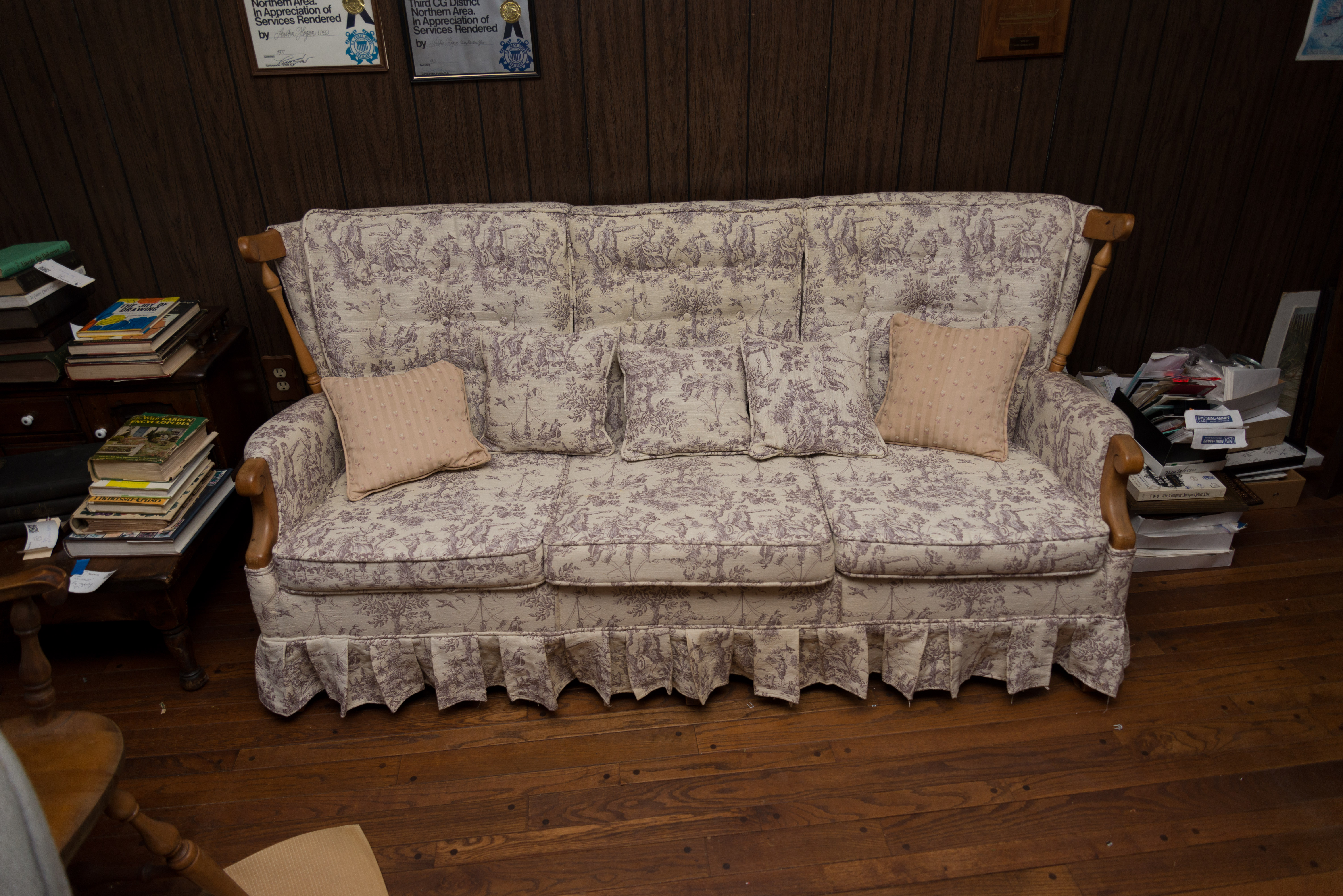 Upholstered Windsor Style Sofa
