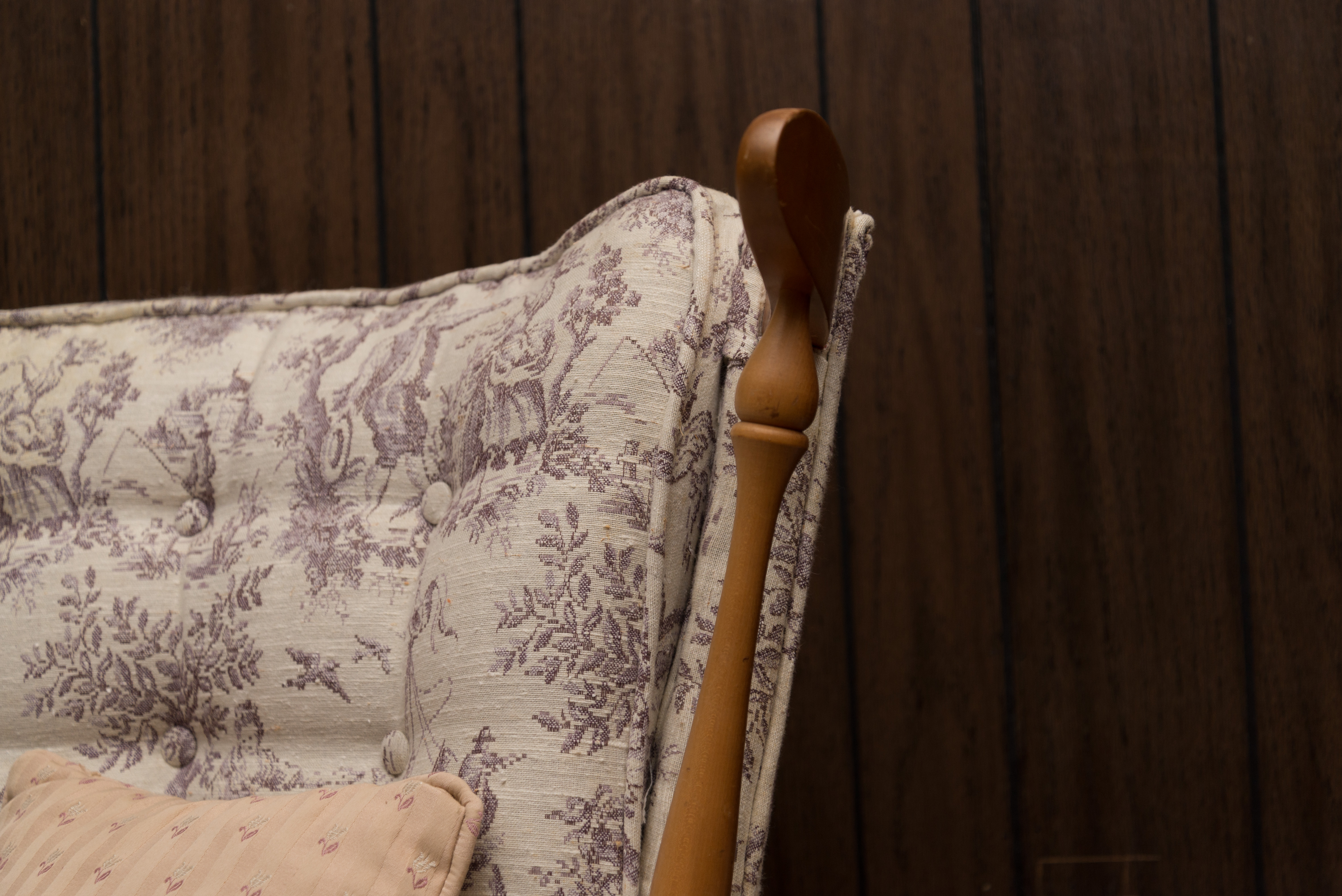 Upholstered Windsor Style Sofa