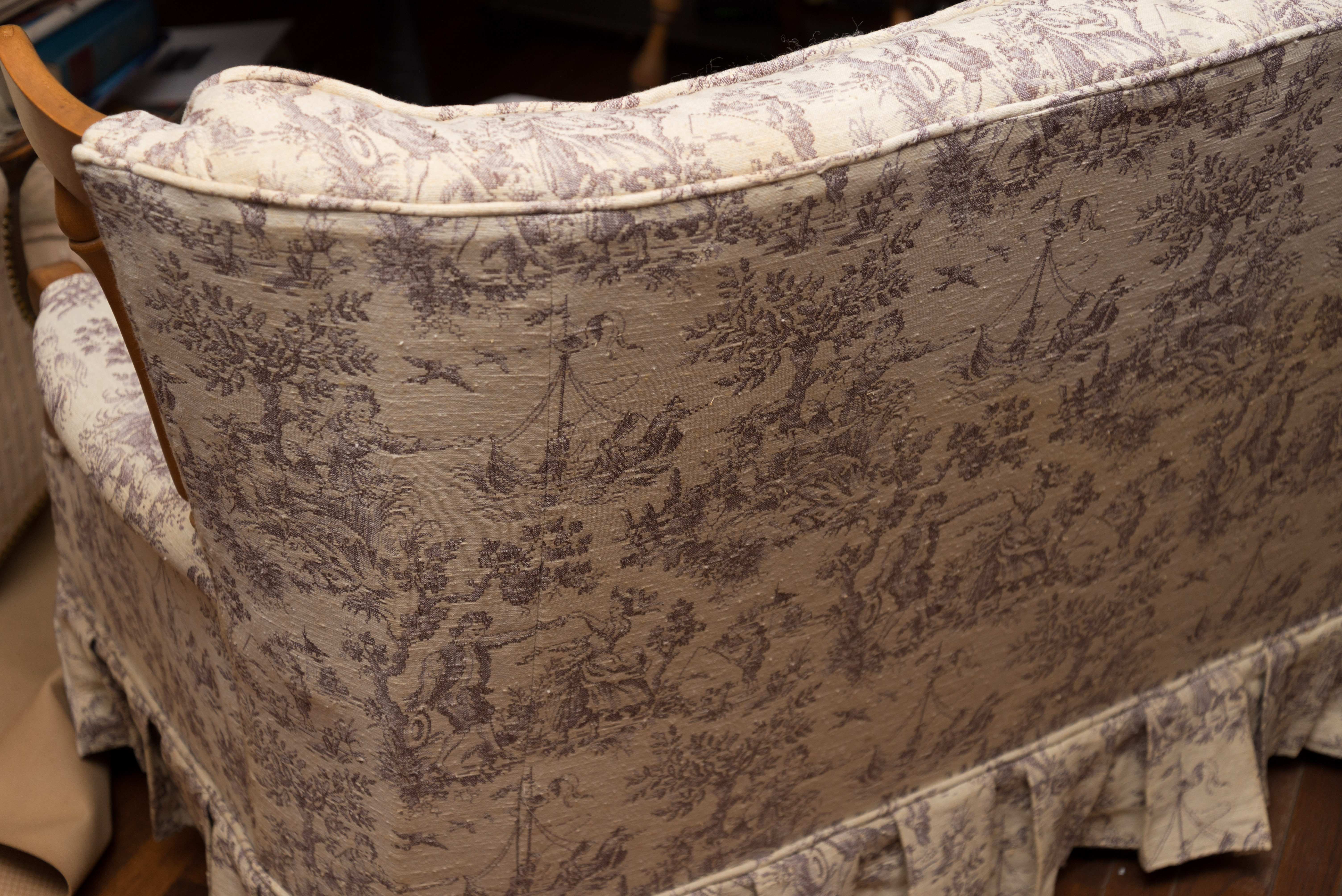 Upholstered Windsor Style Sofa