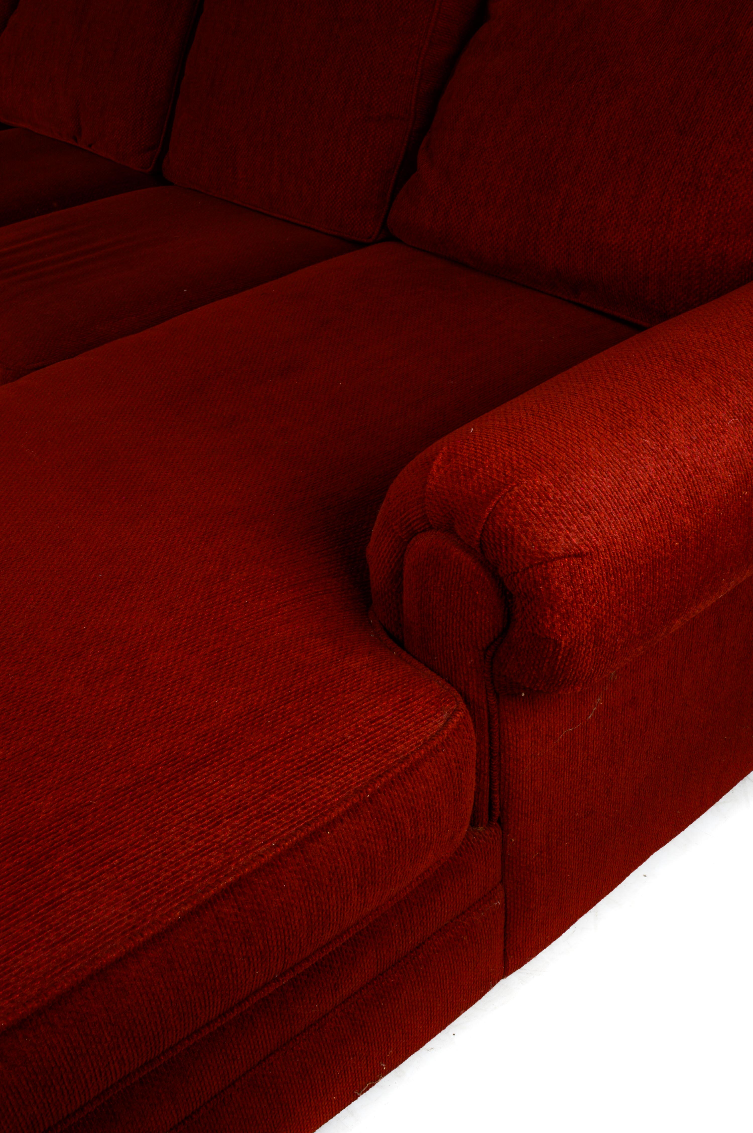 Red Sectional Sofa with Chaise Lounge