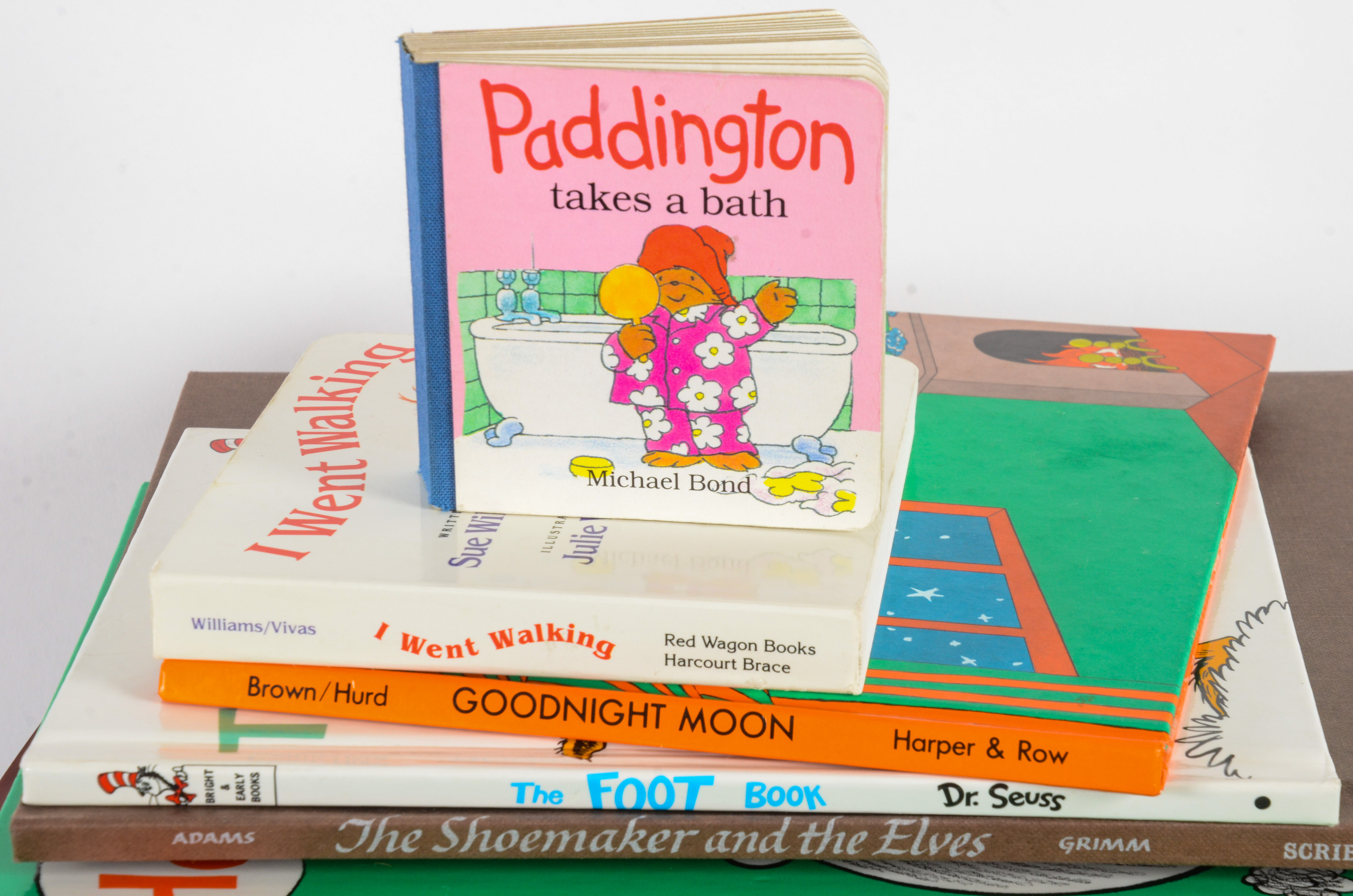 Generous Collection of Chidren's Books and a Sock Monkey Toy