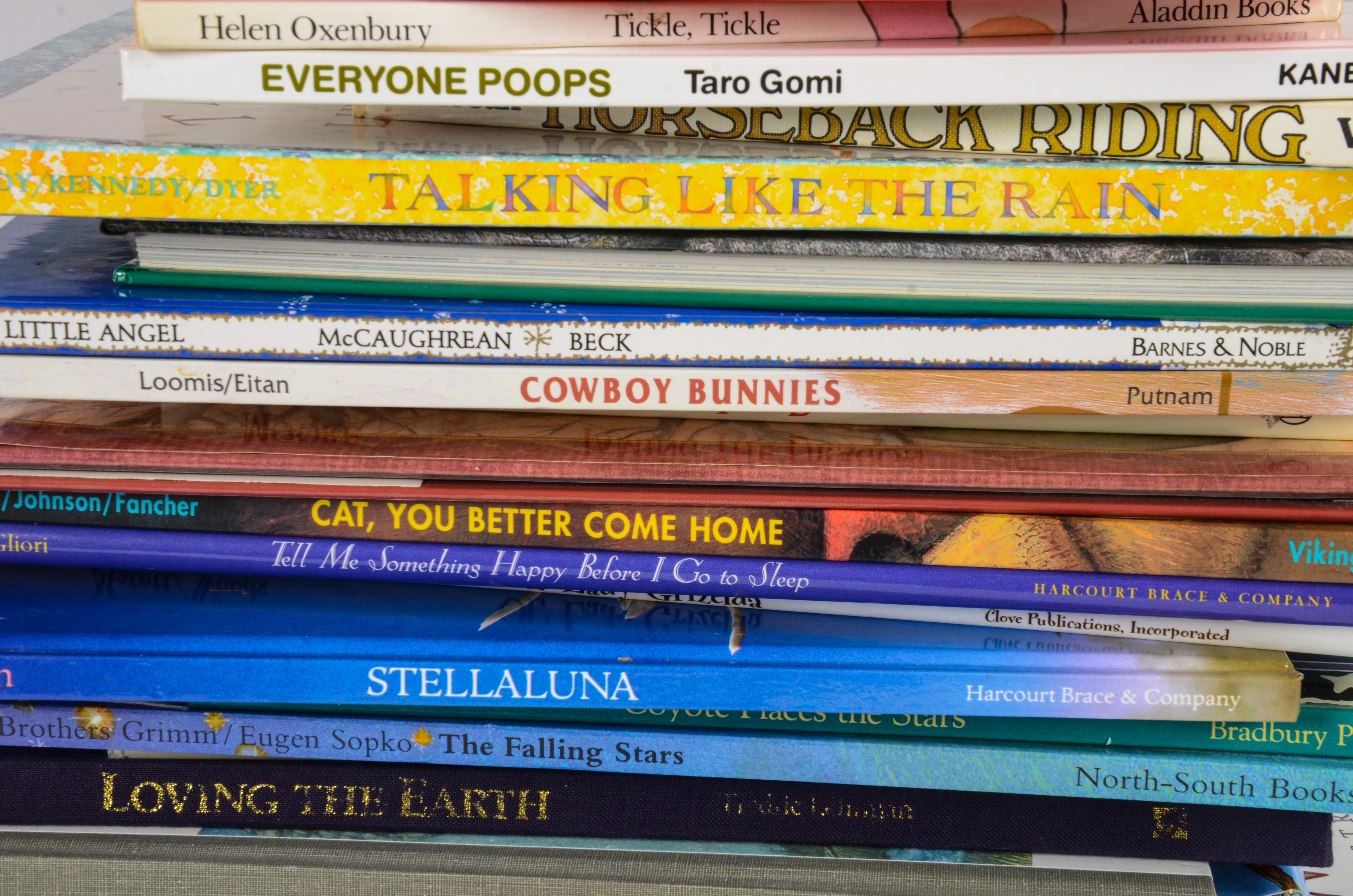 Generous Collection of Chidren's Books and a Sock Monkey Toy