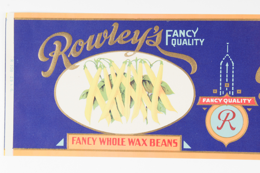 Vintage Tin Can Label Collection