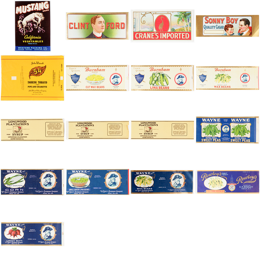 Vintage Tin Can Label Collection