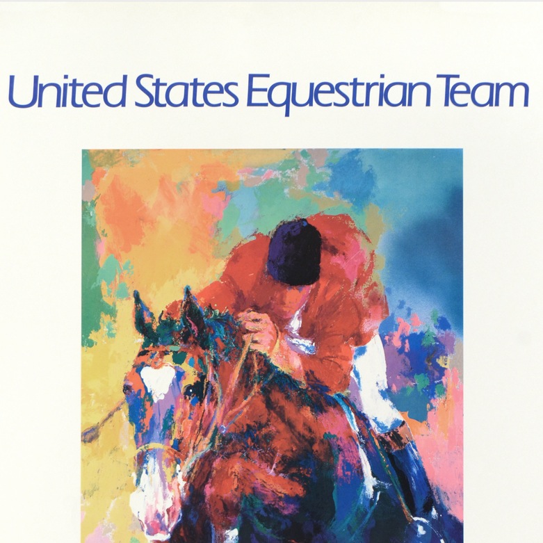 Leroy Neiman Fine Art Poster "United States Equestrian Team, Riding for America, Los Angeles 1984"