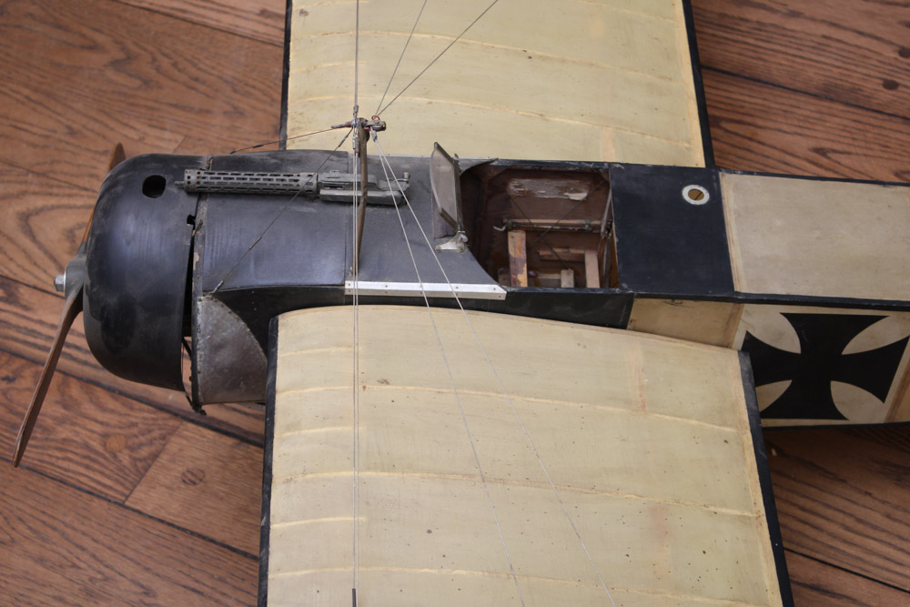 Model of German Fokker Eindecker WWI-era Fighter Plane