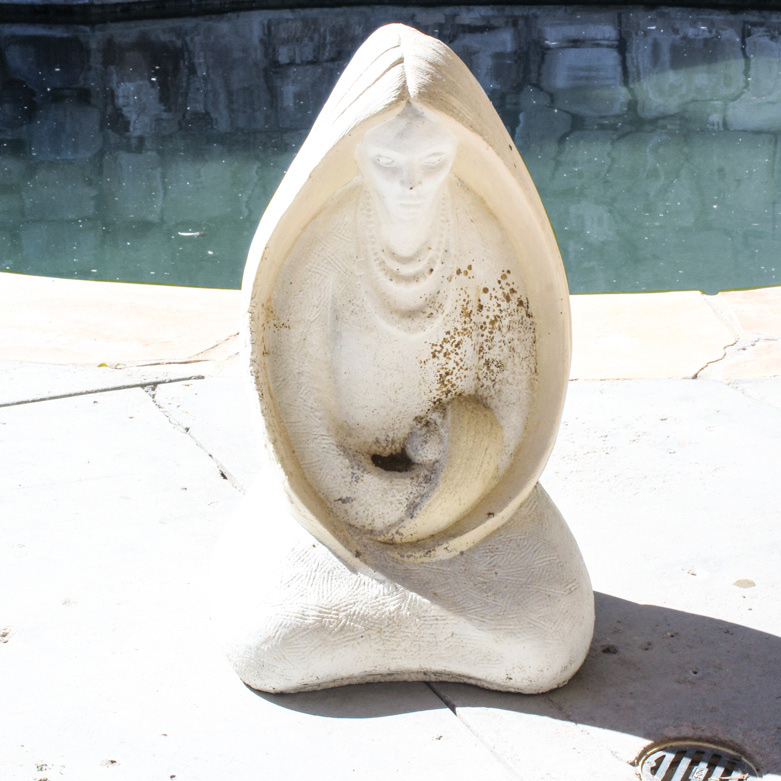 Cast Concrete Outdoor Madonna Statue