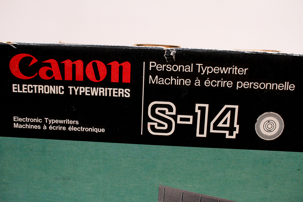 Canon Personal Electric Typewriter, Model S-14