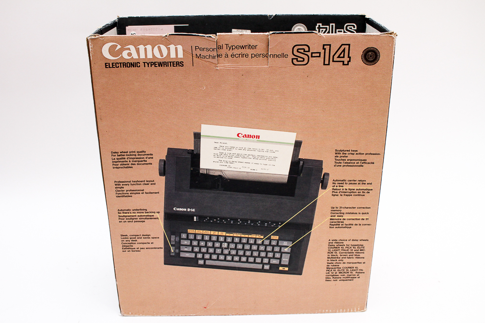Canon Personal Electric Typewriter, Model S-14