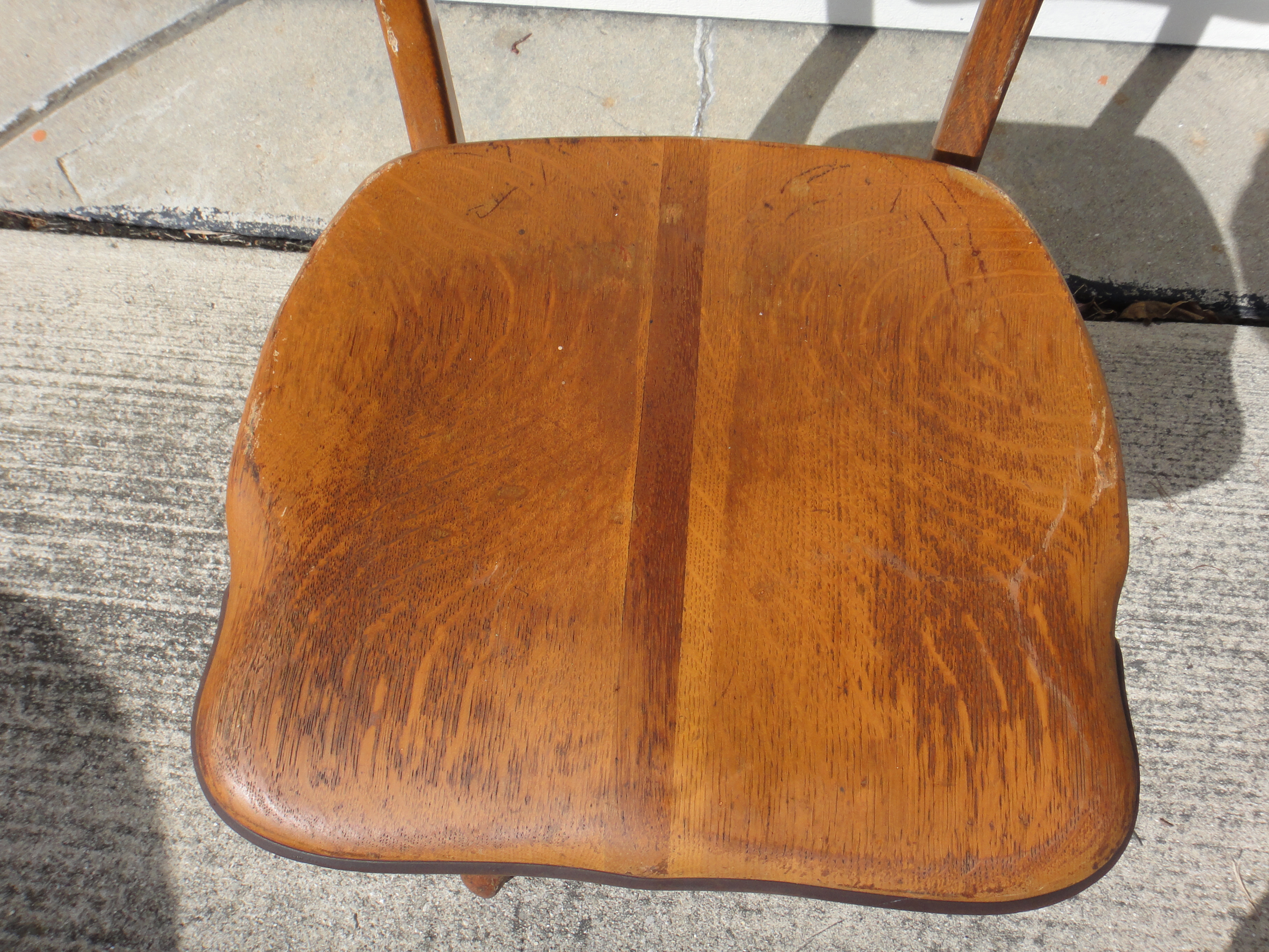Vintage Sikes Oak Swivel Office Chair