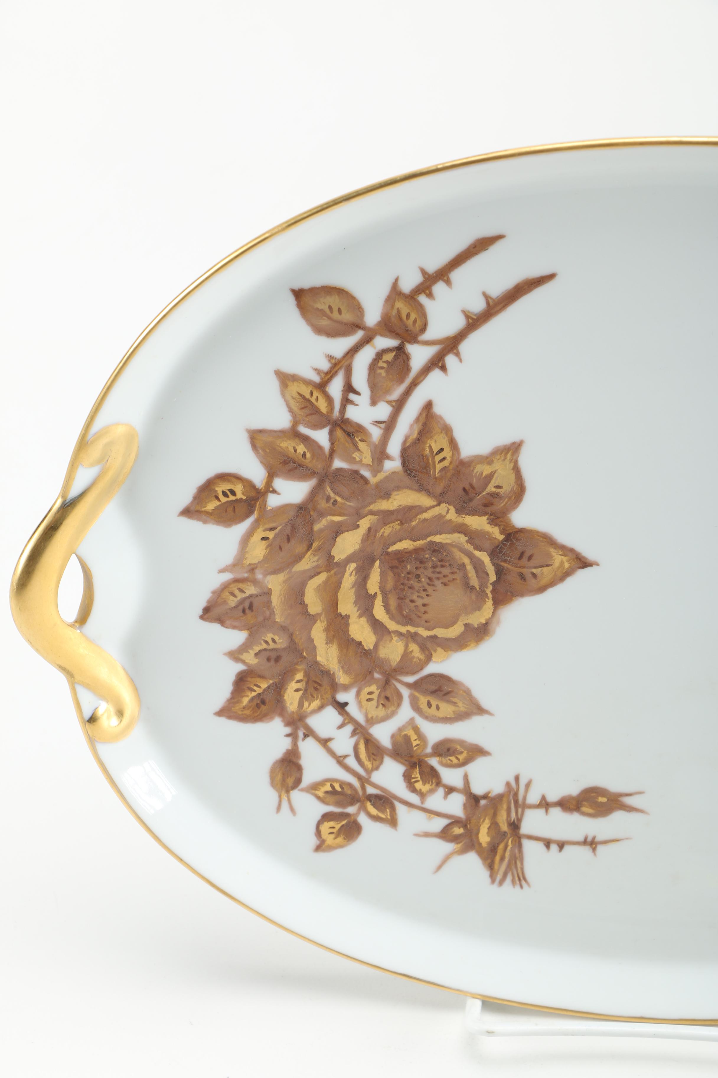 Signed, Hand-Painted Tableware Featuring Bareuther
