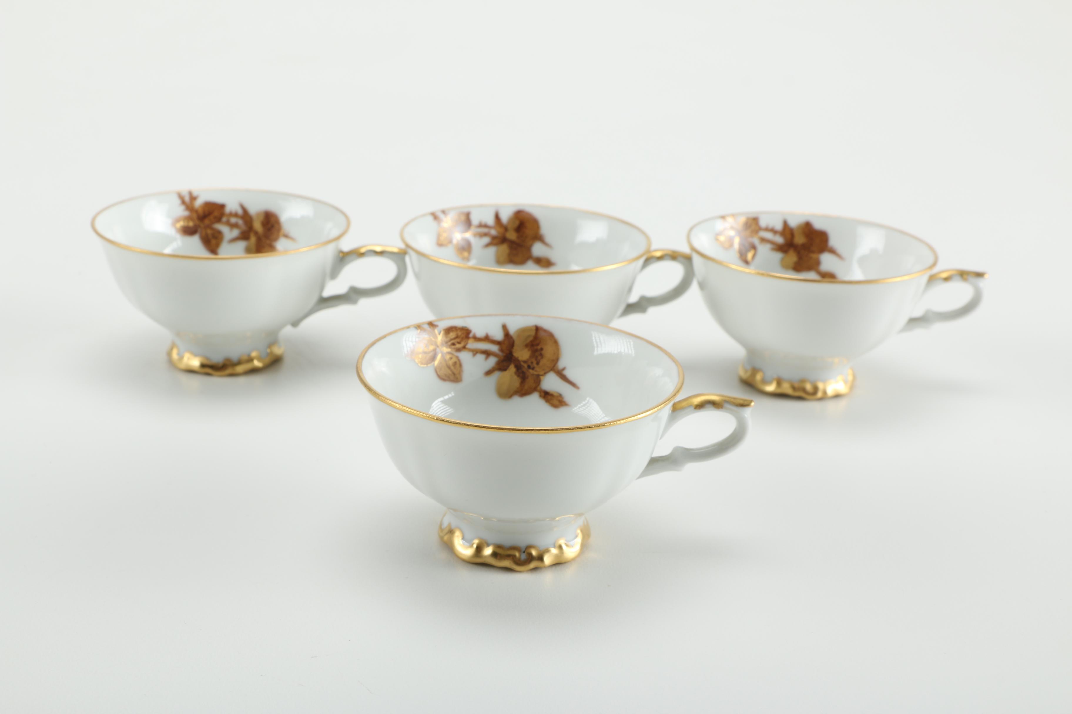 Signed, Hand-Painted Tableware Featuring Bareuther