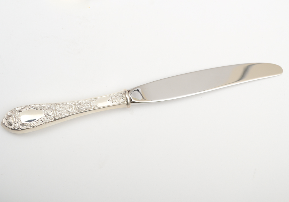 S. Kirk & Son Sterling Silver "Rose" Flatware Set in Case