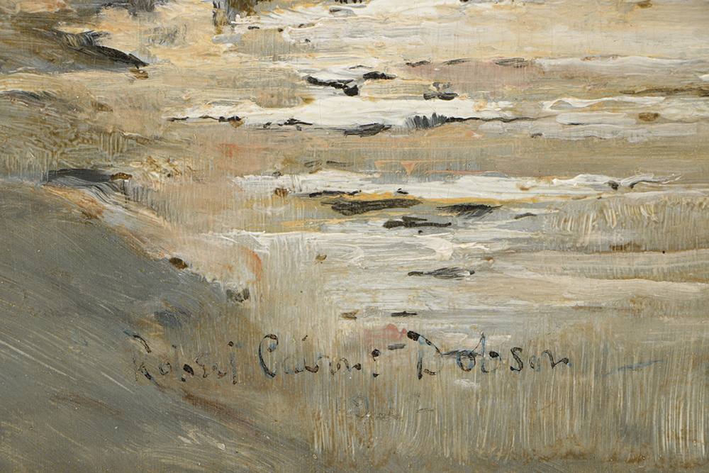 Robert Cairus Dobson Oil Painting on Board "The Water's Edge"