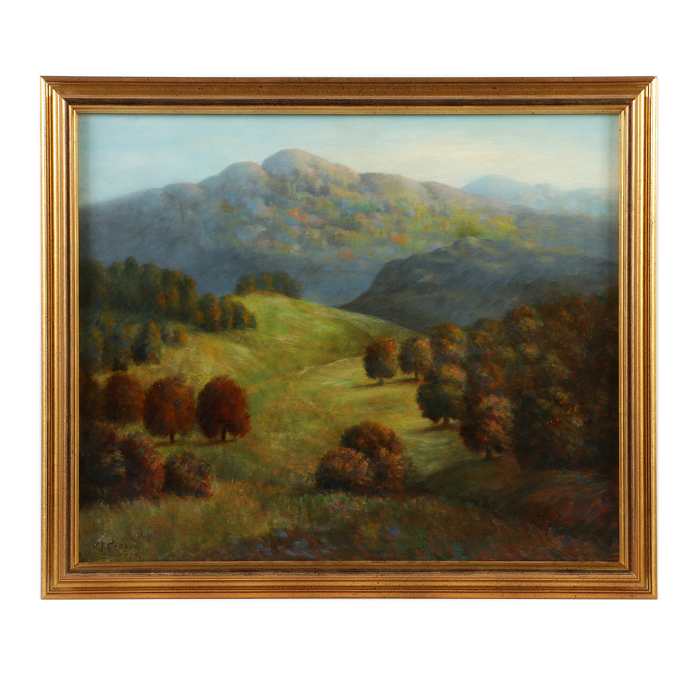 J.T. Chabot Oil Painting on Canvas of Landscape