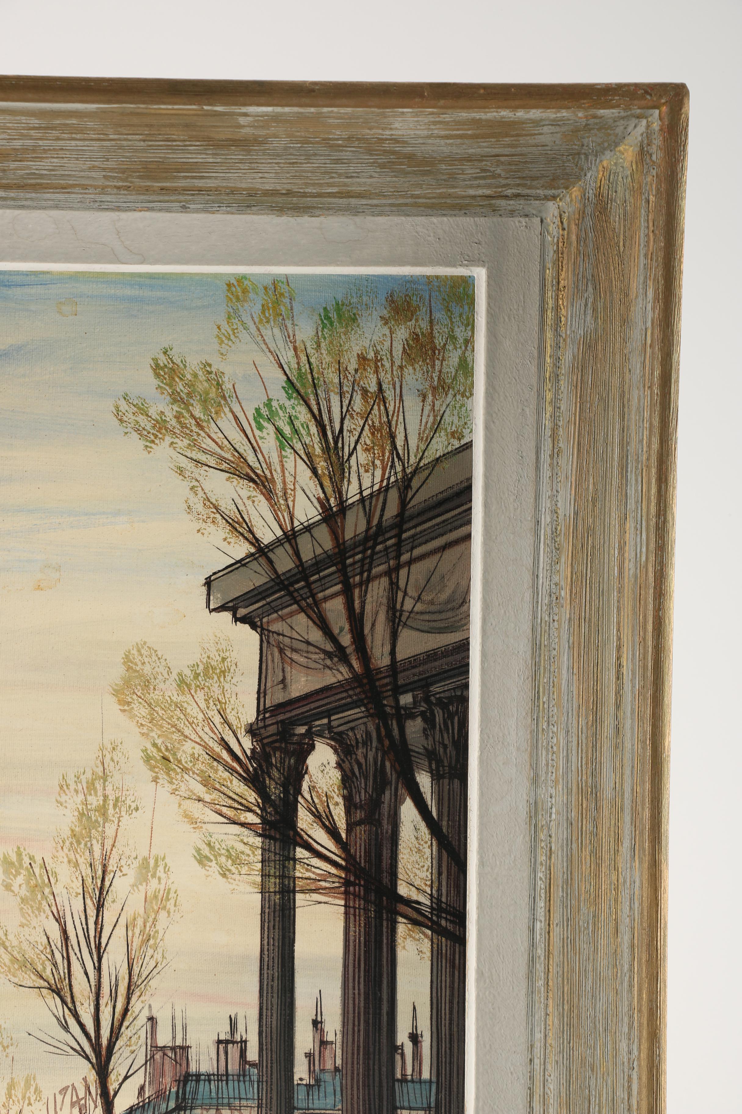 Paul Lambert Original Oil Painting on Canvas of Street View