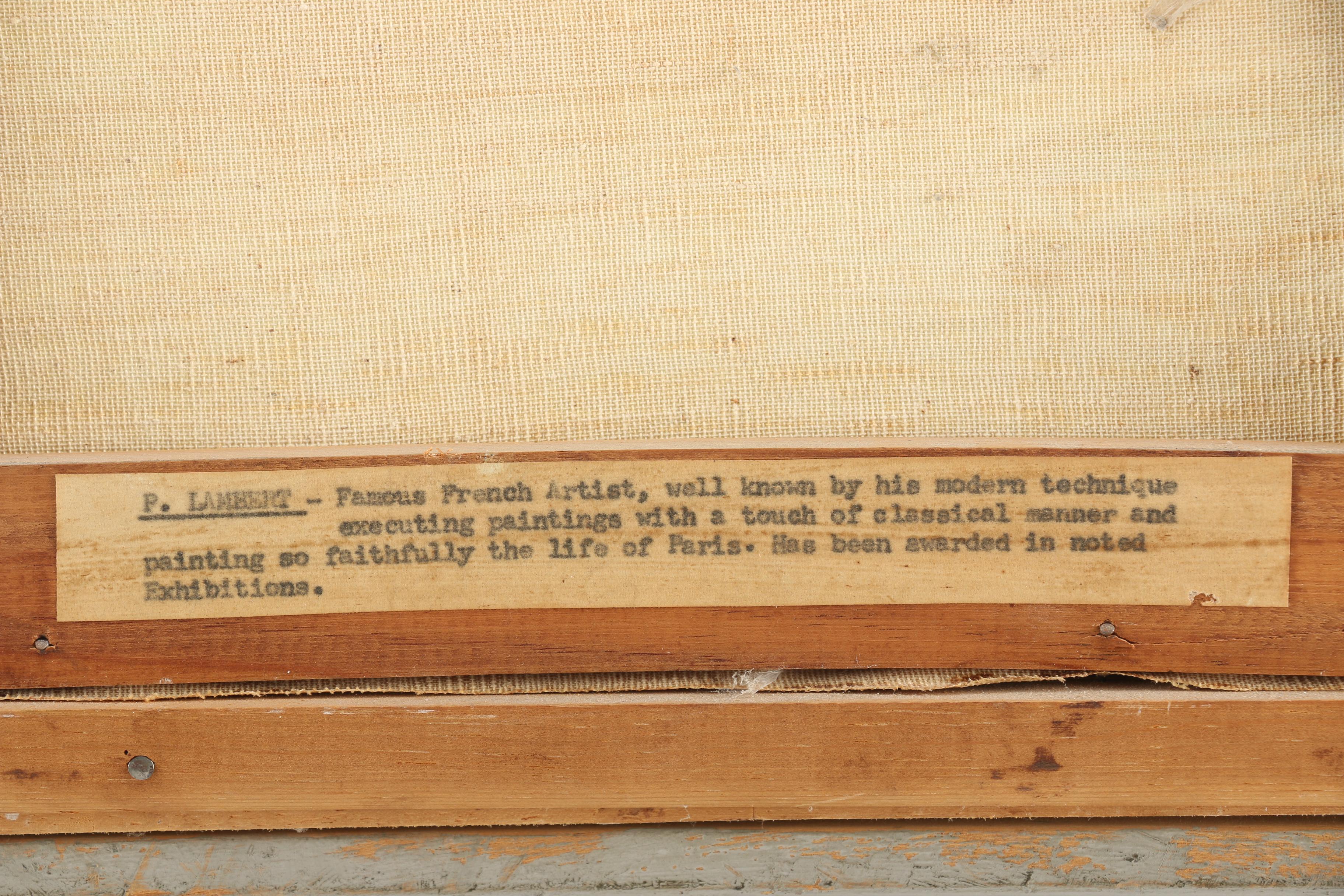 Paul Lambert Original Oil Painting on Canvas of Street View