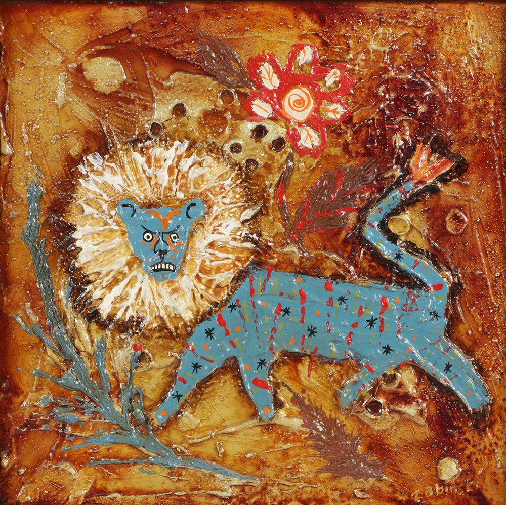 Zabinski Acrylic Paintings with Sand of Animals