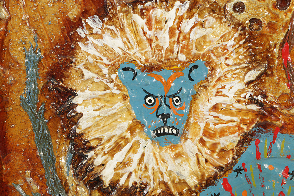 Zabinski Acrylic Paintings with Sand of Animals