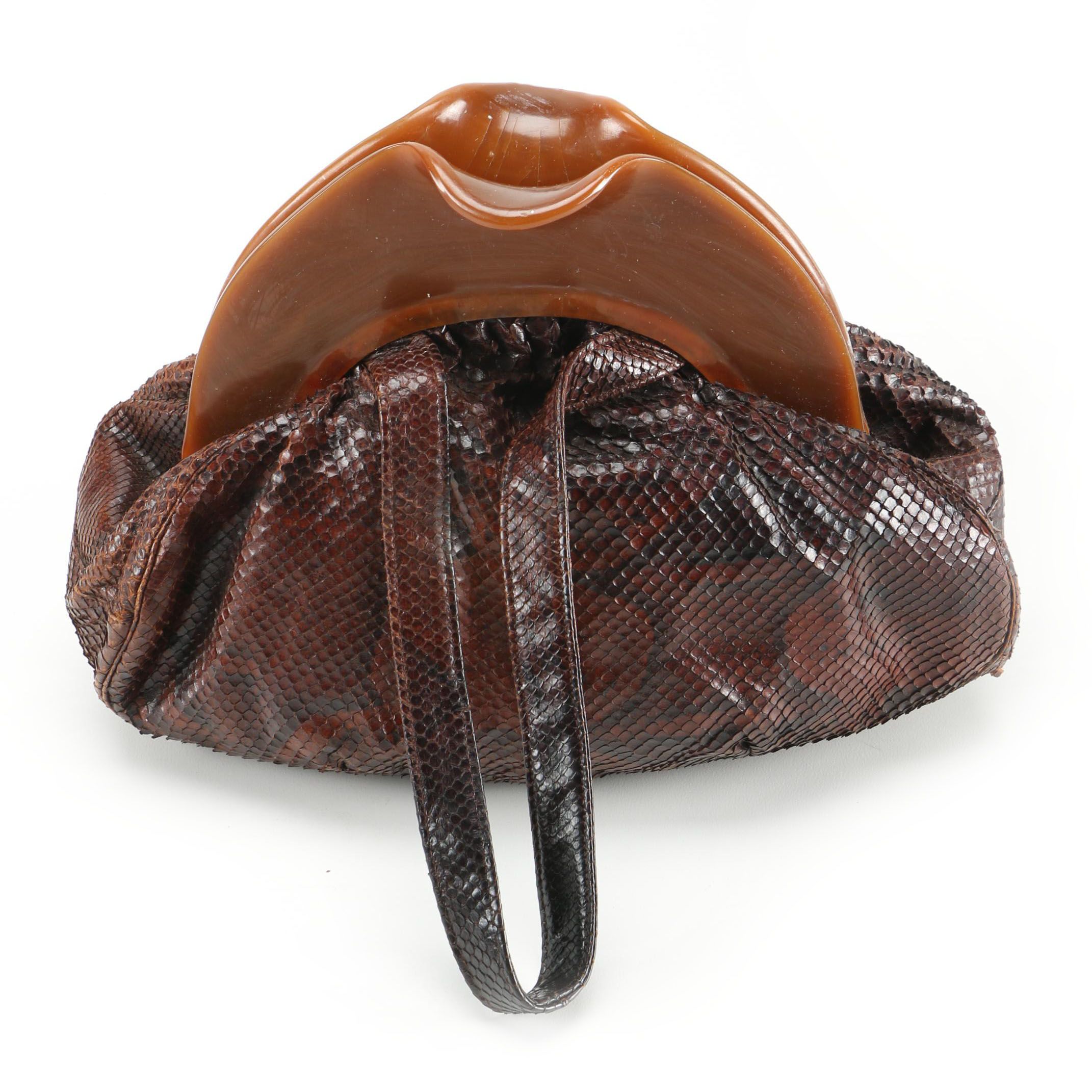 Vintage Tory Handbag With Bakelite Handle