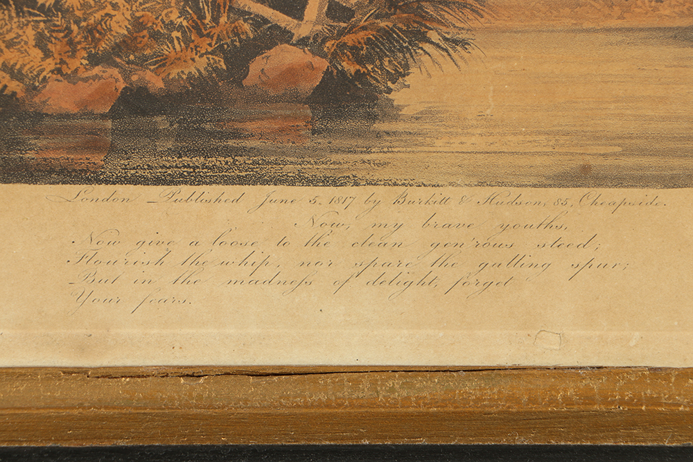 Thomas Sutherland Engraving after Original Painting by Dean Wolstenhome "Fox Hunting"