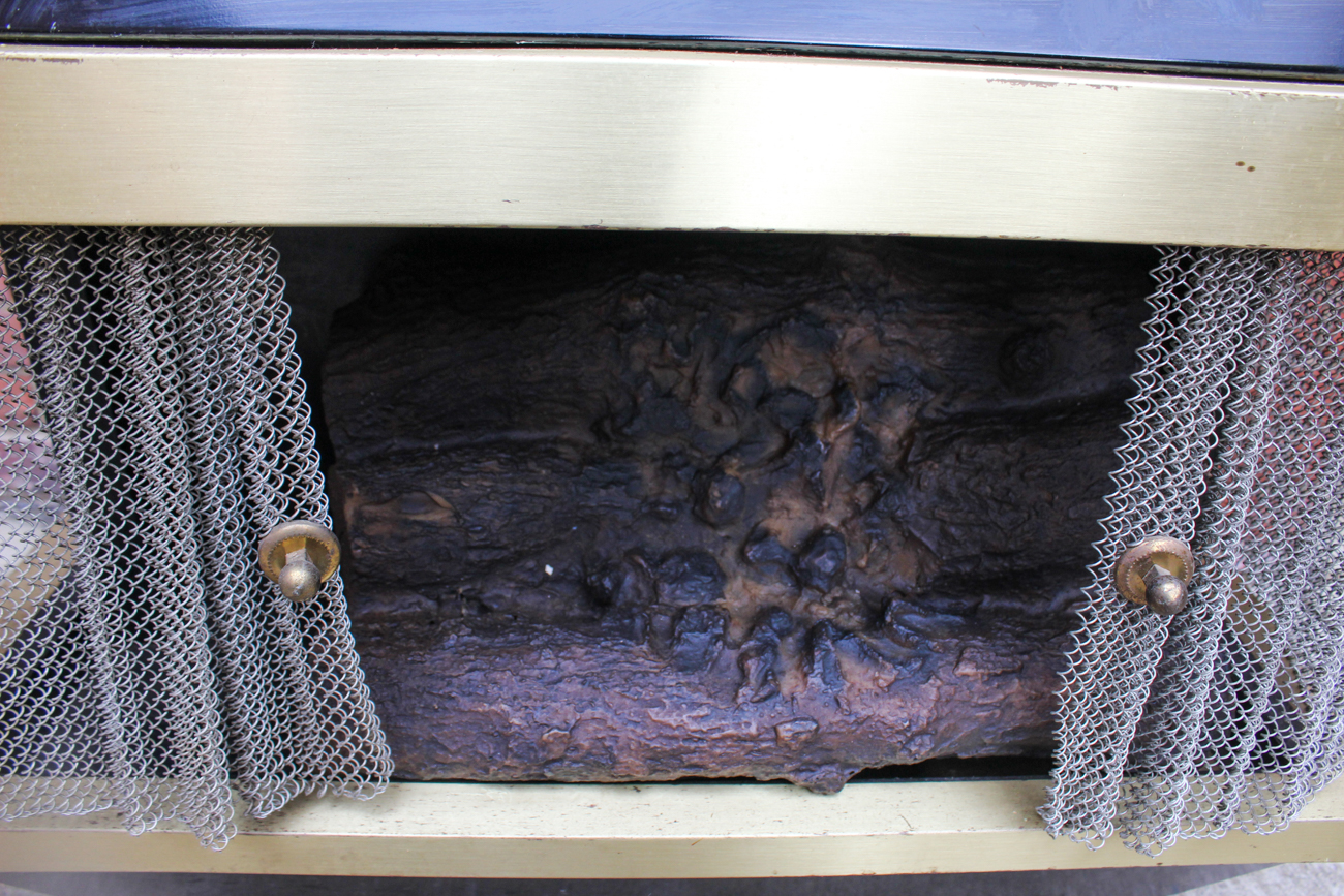 Vintage Mid-Century Modern Electric Fireplace