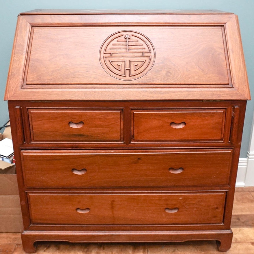 Chinese Oak Secretary Desk