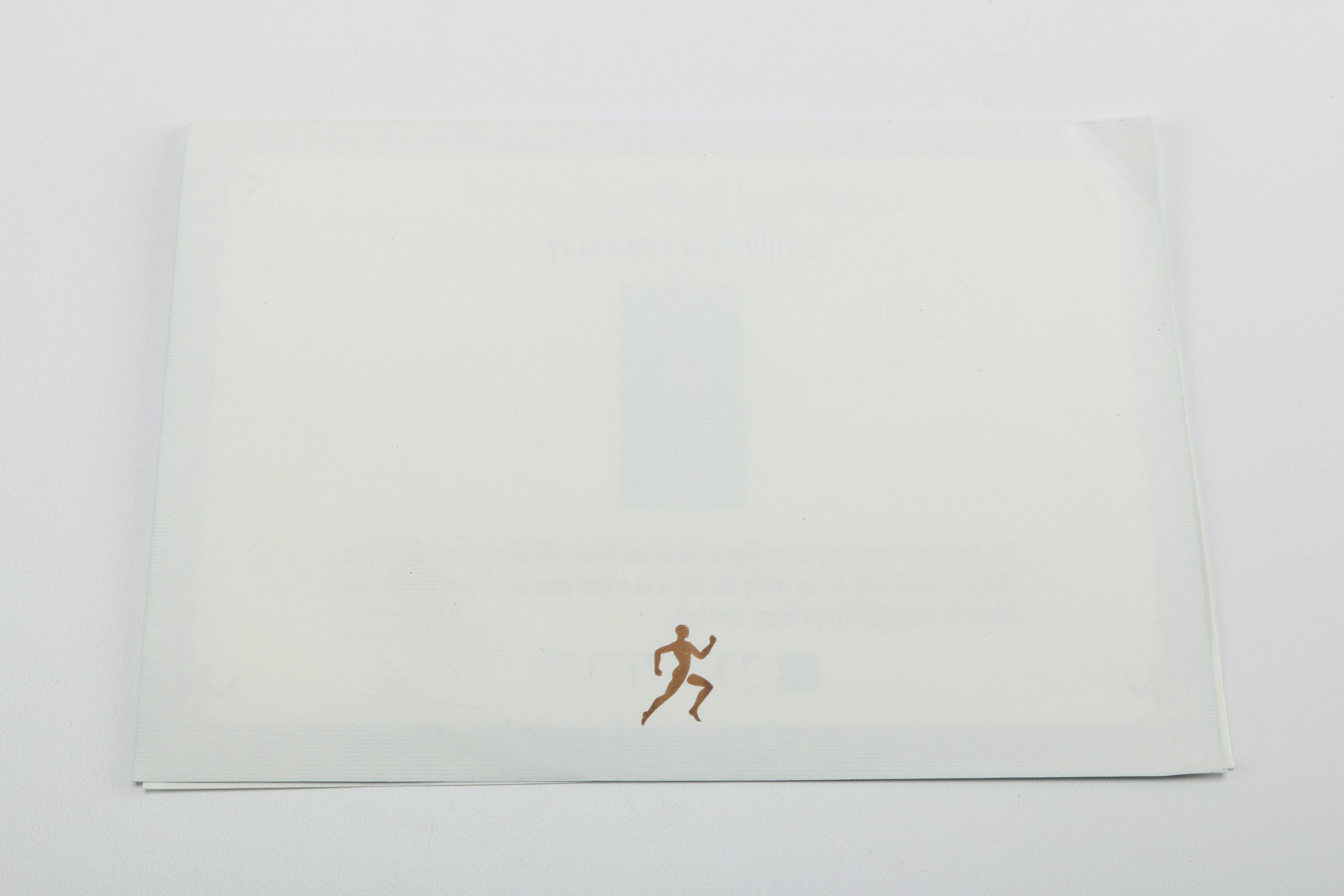 Ugo Nespolo Offset Lithograph with Original Piece of Atlanta Olympics Track