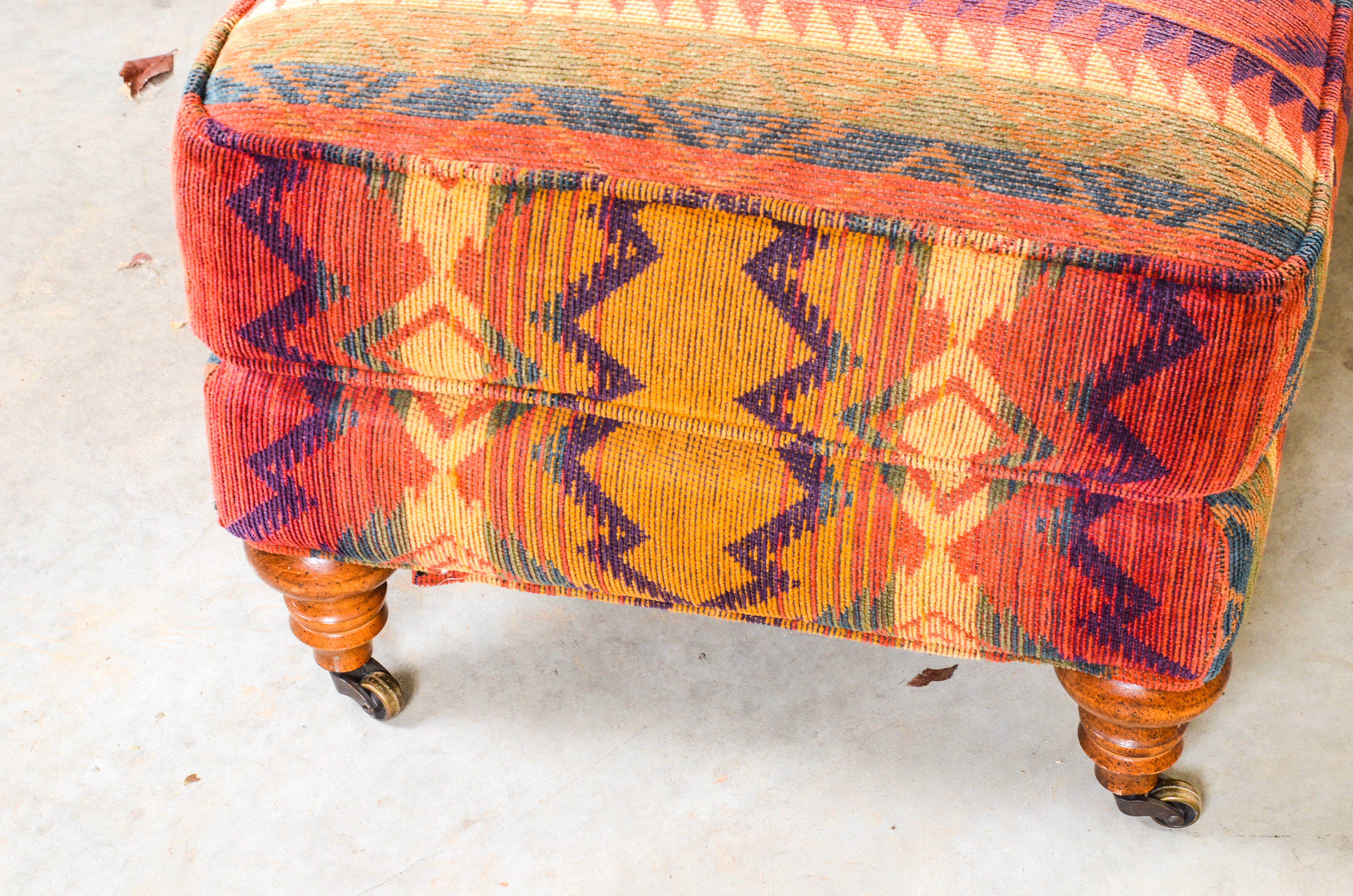 Southwest Style Armchair and Ottoman