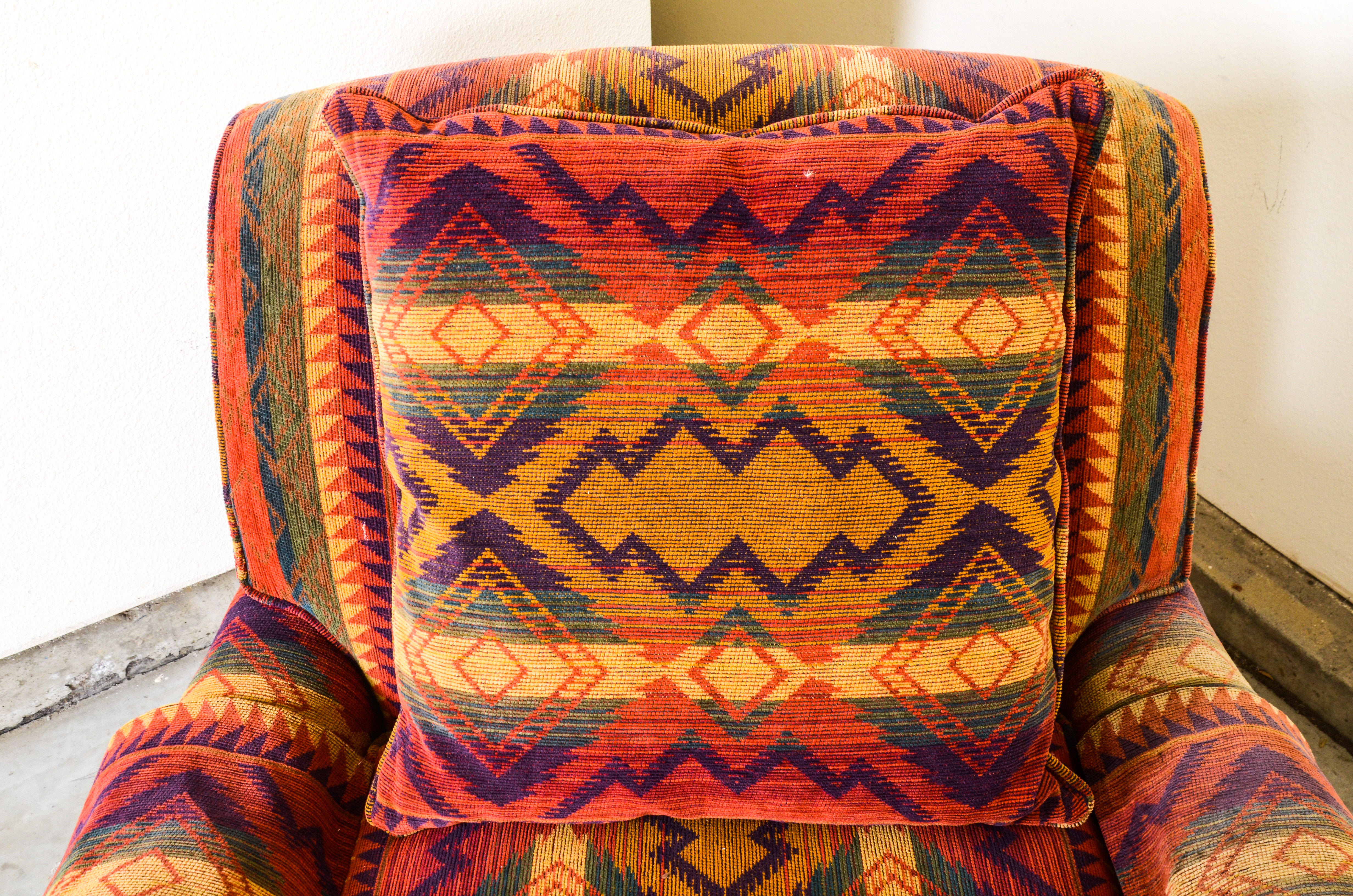 Southwest Style Armchair and Ottoman