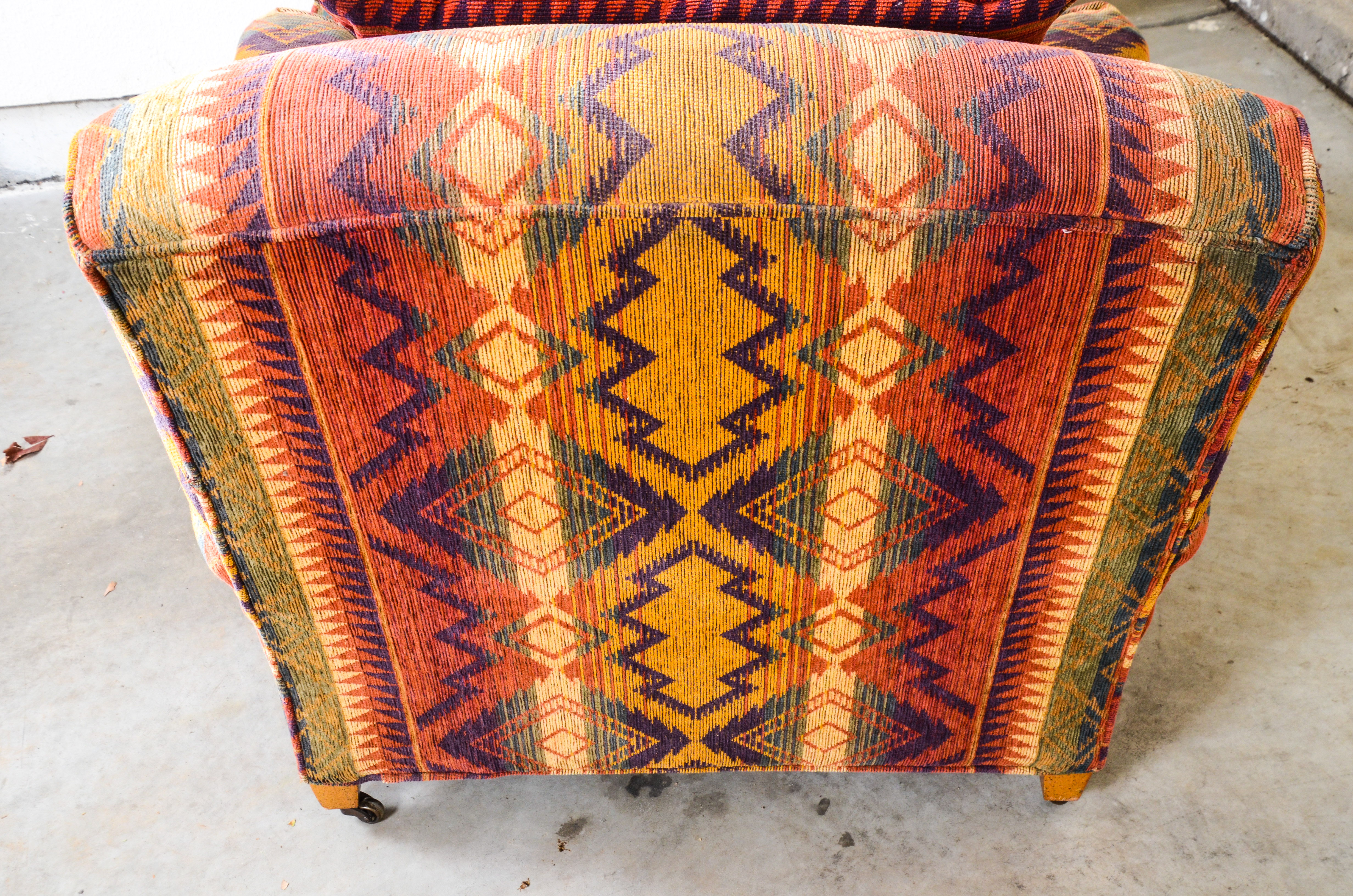 Southwest Style Armchair and Ottoman