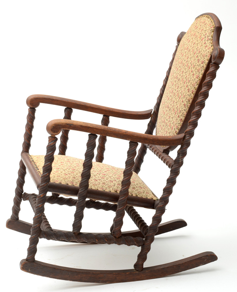 Hunzinger Style Oak Rocking Chair