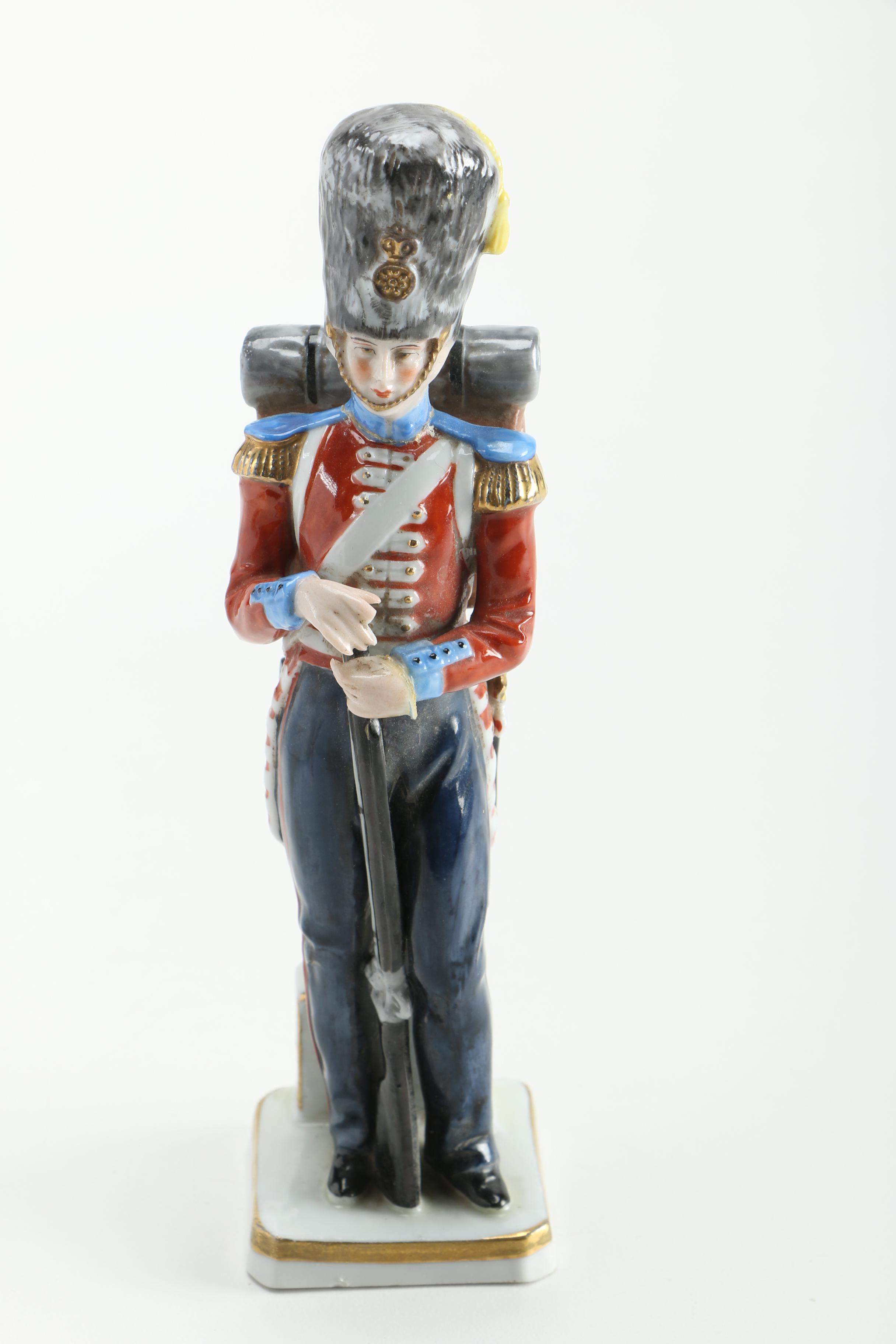 After Ernst Bohne & Son Porcelain Soldier Figurines