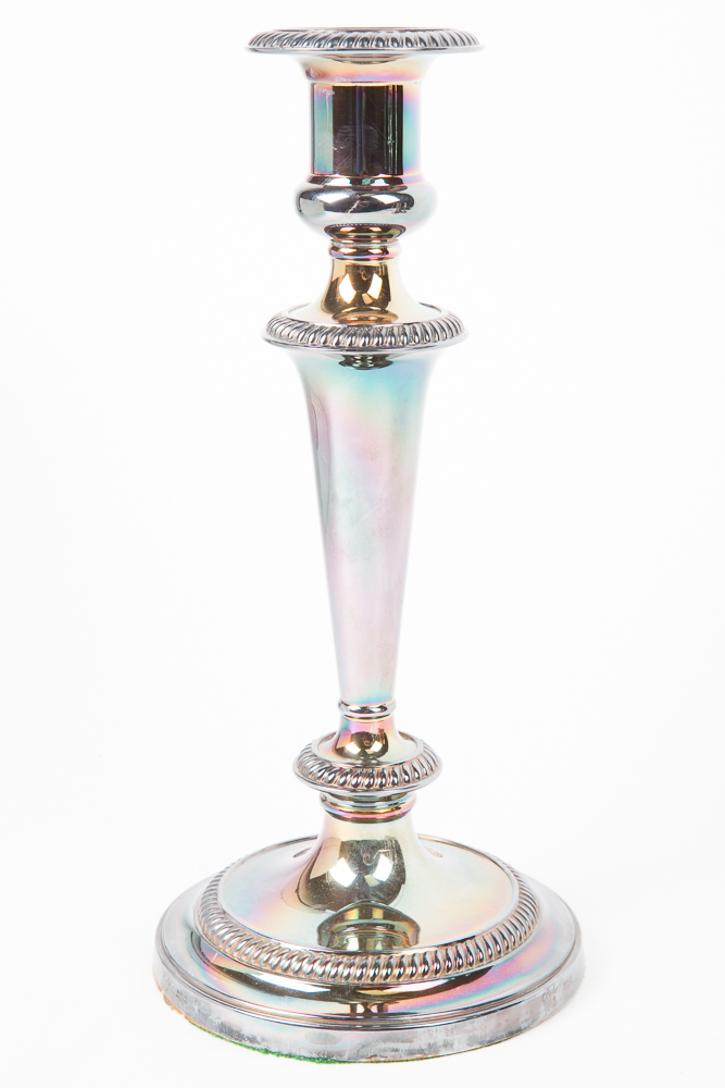 Set of Barker-Ellis Silver Plated Candlesticks