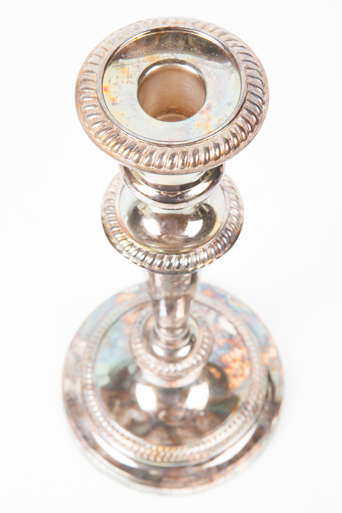 Set of Barker-Ellis Silver Plated Candlesticks