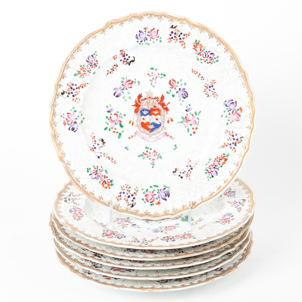 Set of 19th Century Edmé Samson Porcelain Plates