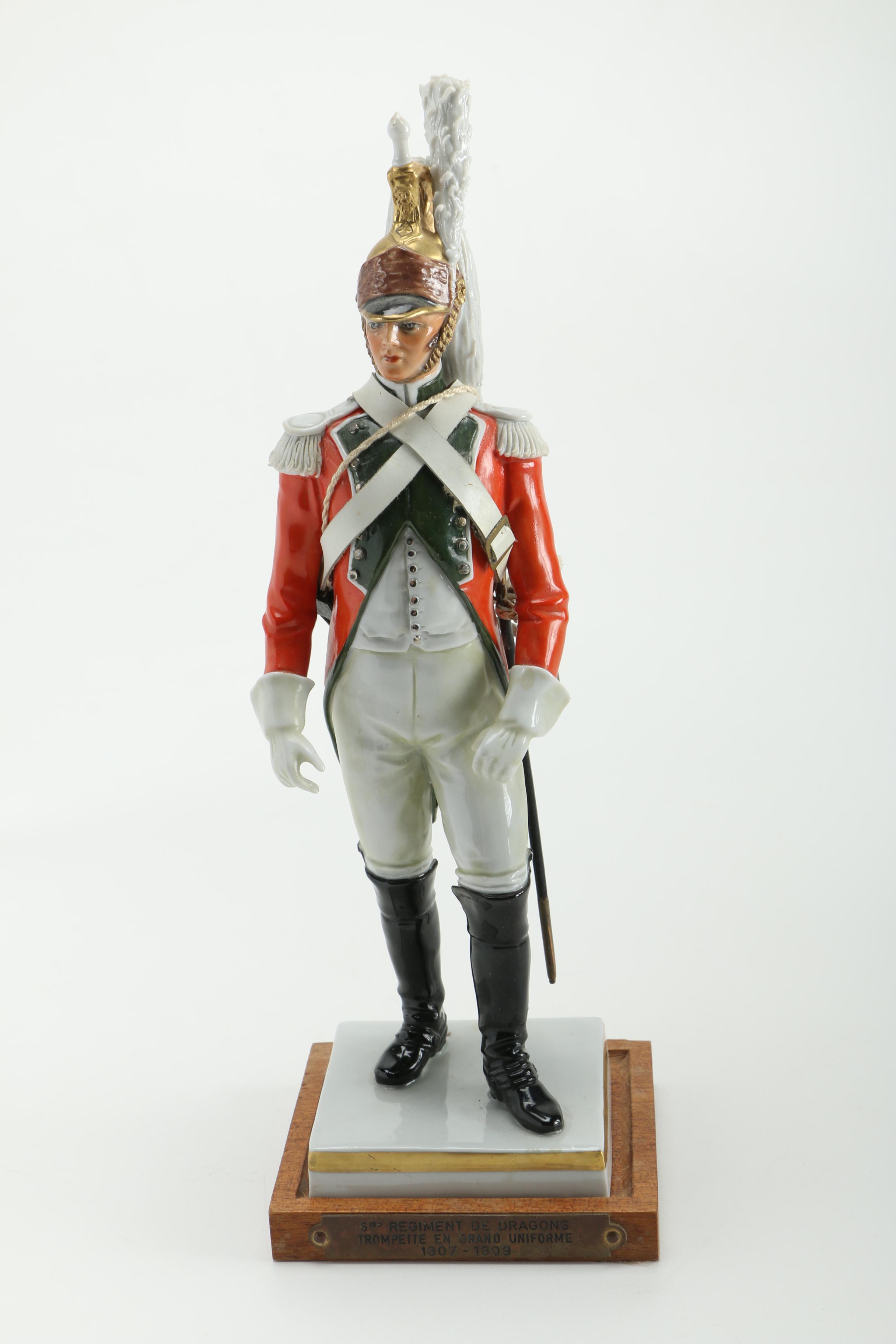 Porcelain Soldiers and Male Figurines Featuring Sitzendorf
