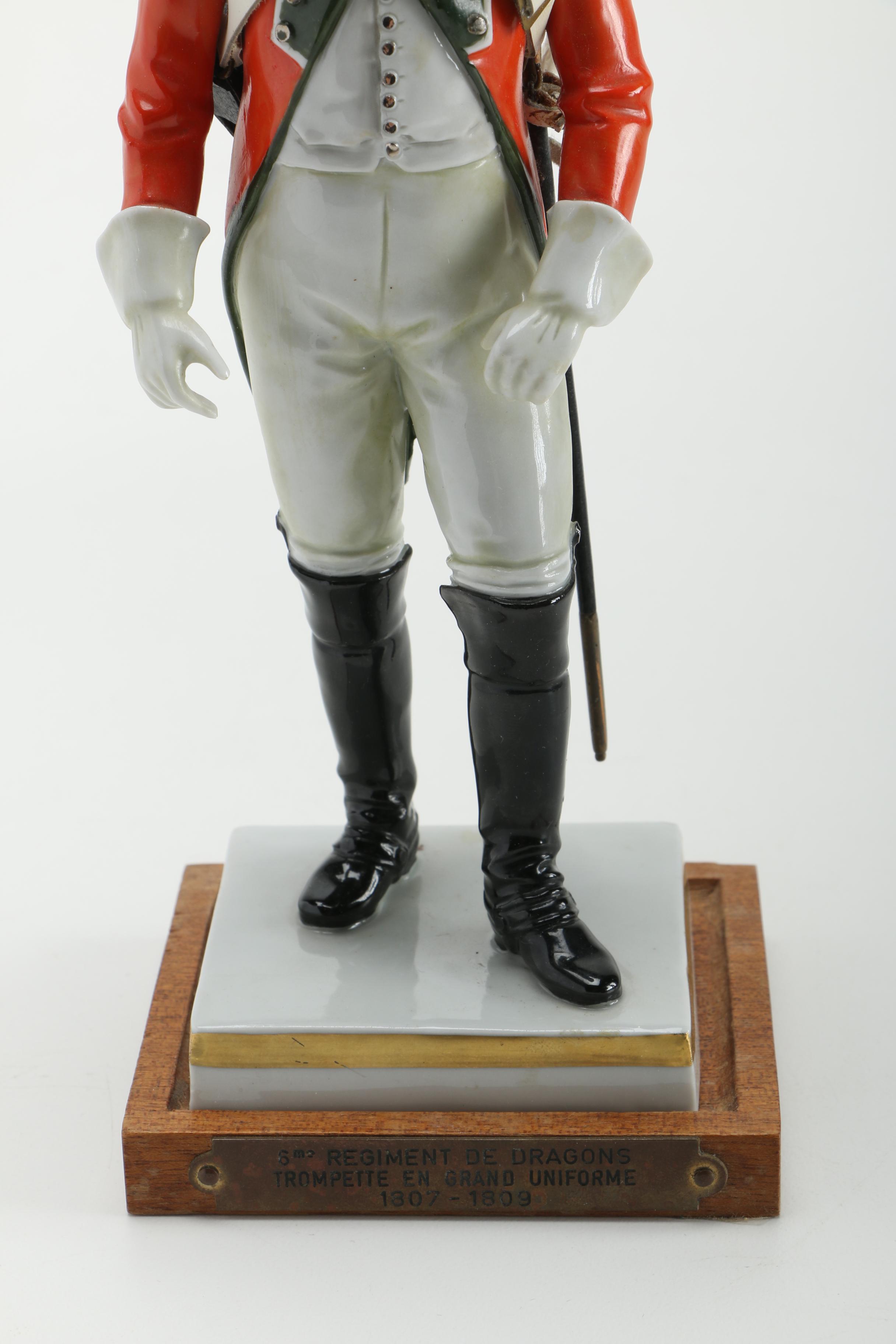Porcelain Soldiers and Male Figurines Featuring Sitzendorf