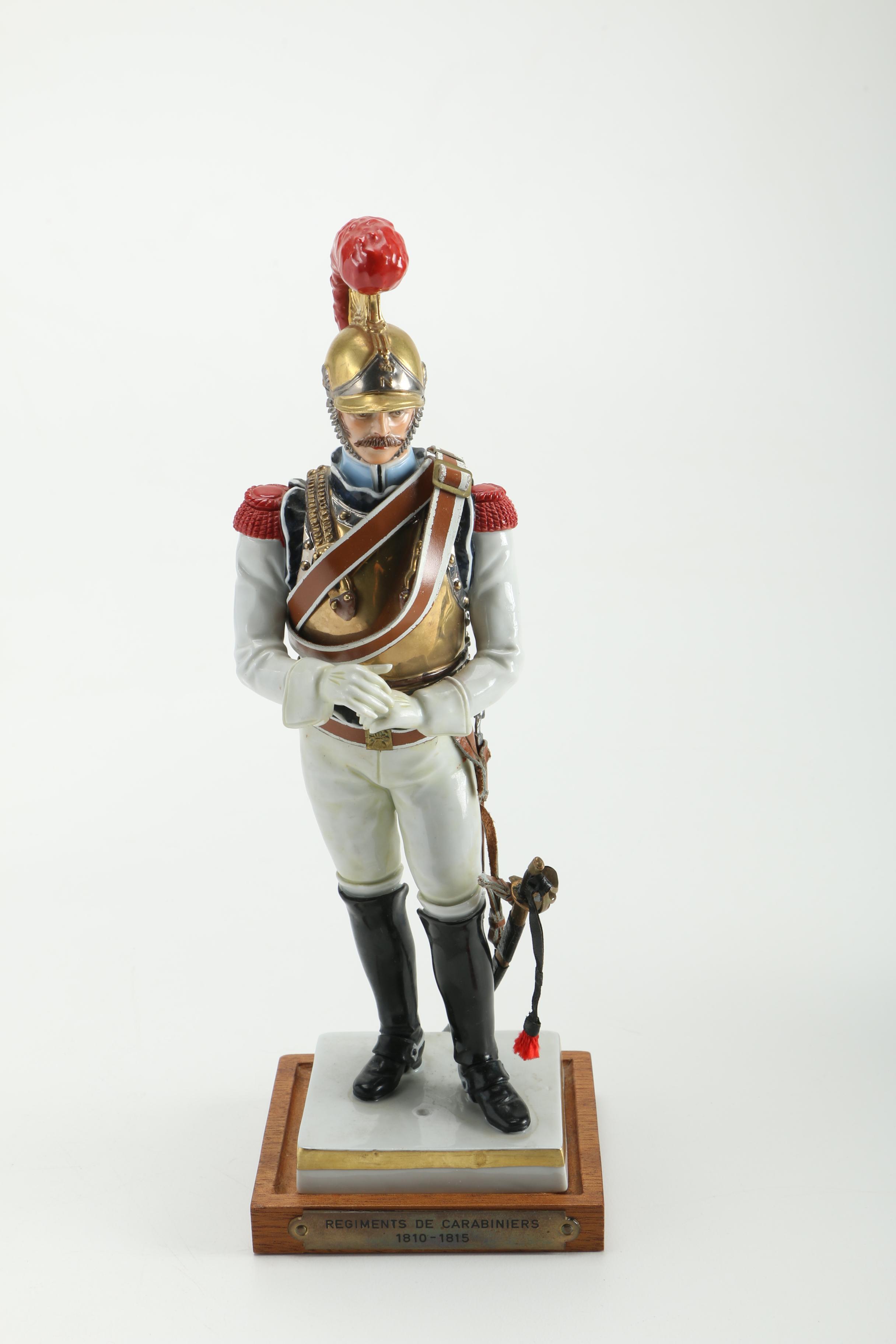 Porcelain Soldiers and Male Figurines Featuring Sitzendorf