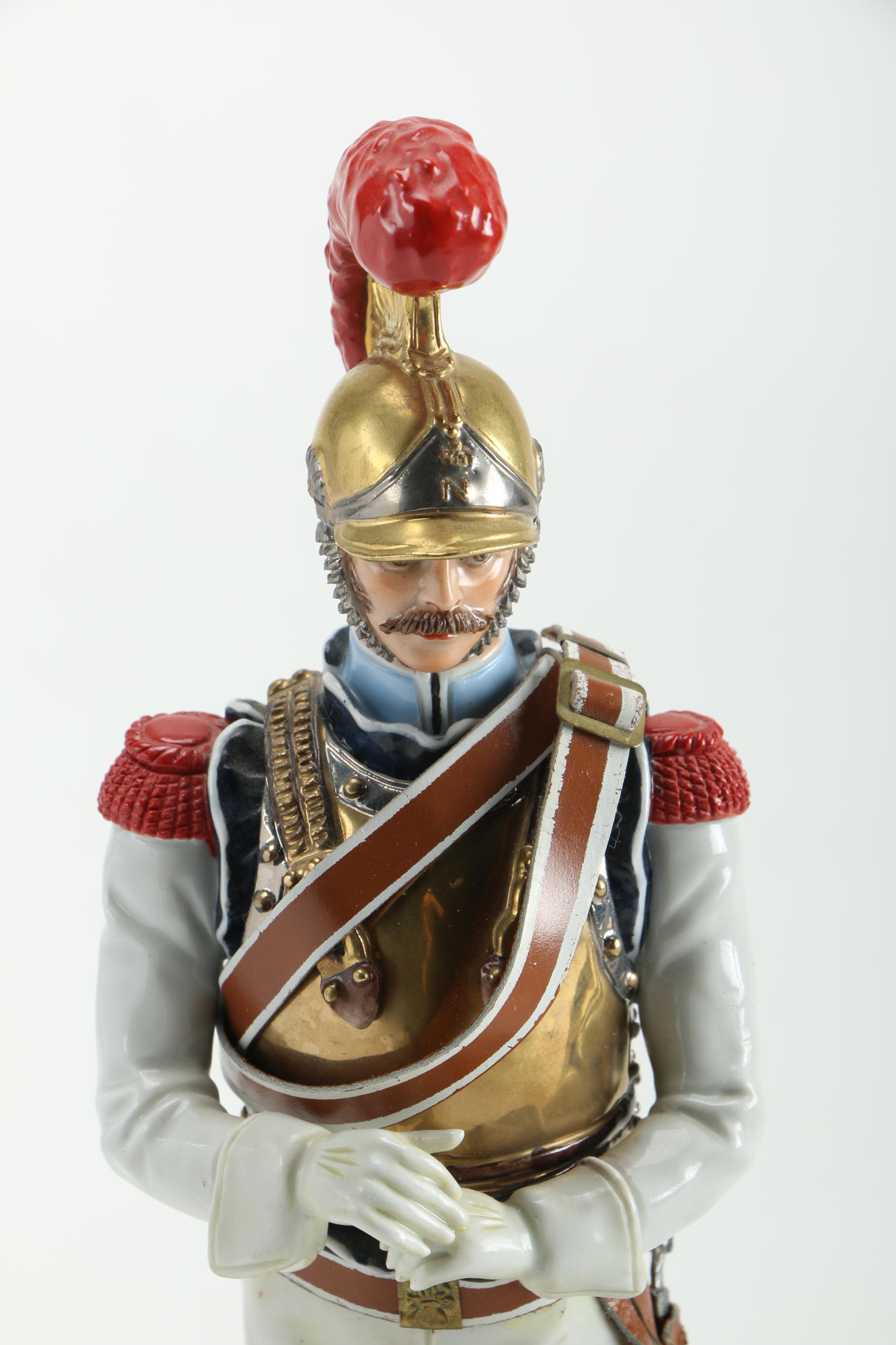 Porcelain Soldiers and Male Figurines Featuring Sitzendorf