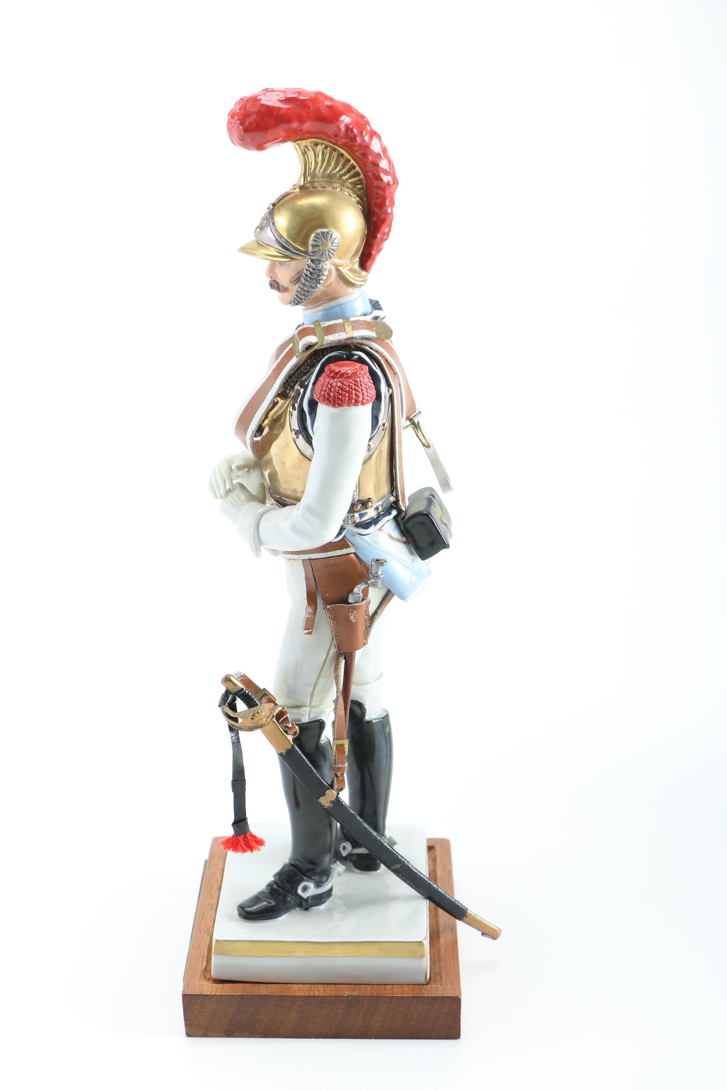 Porcelain Soldiers and Male Figurines Featuring Sitzendorf