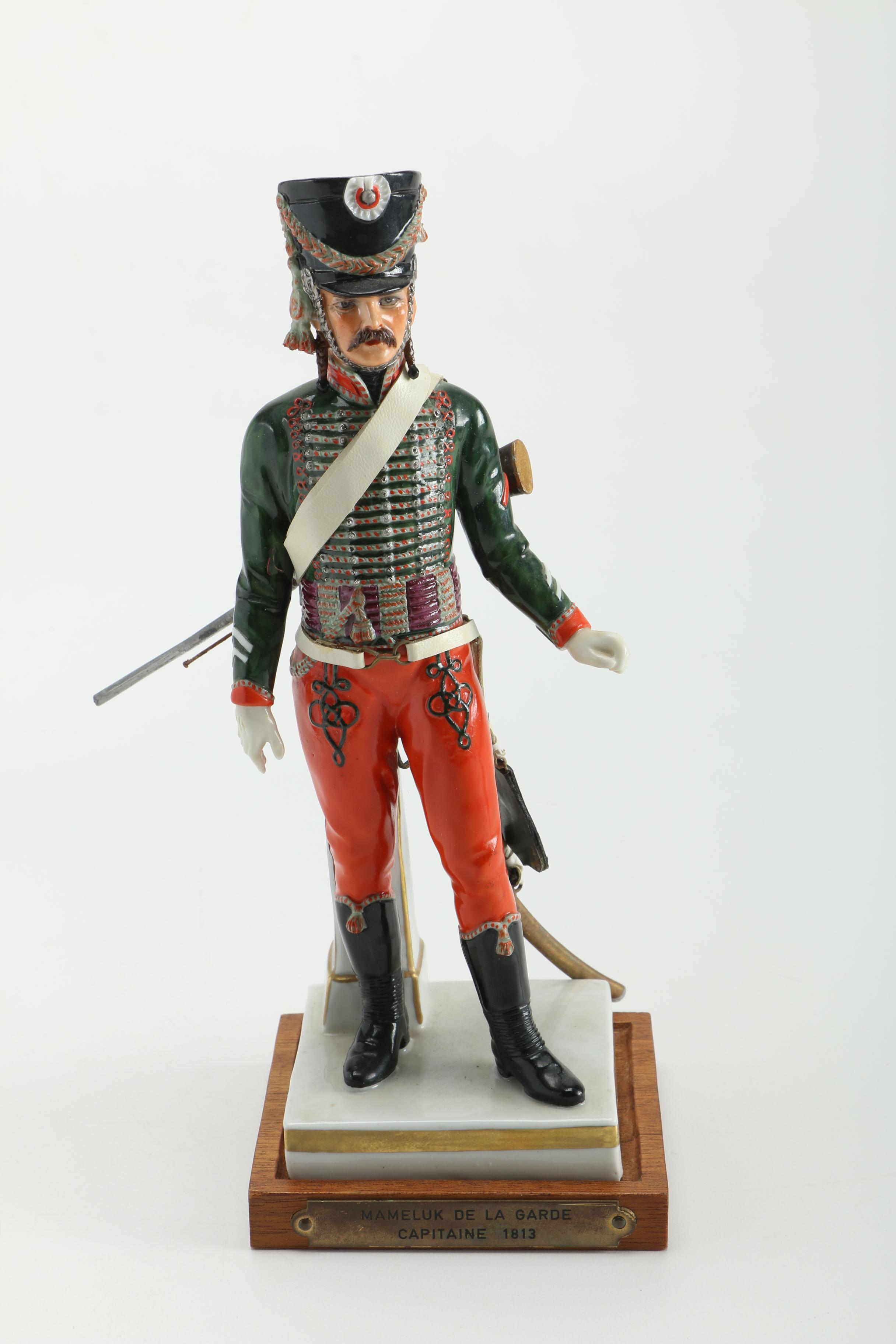 Porcelain Soldiers and Male Figurines Featuring Sitzendorf