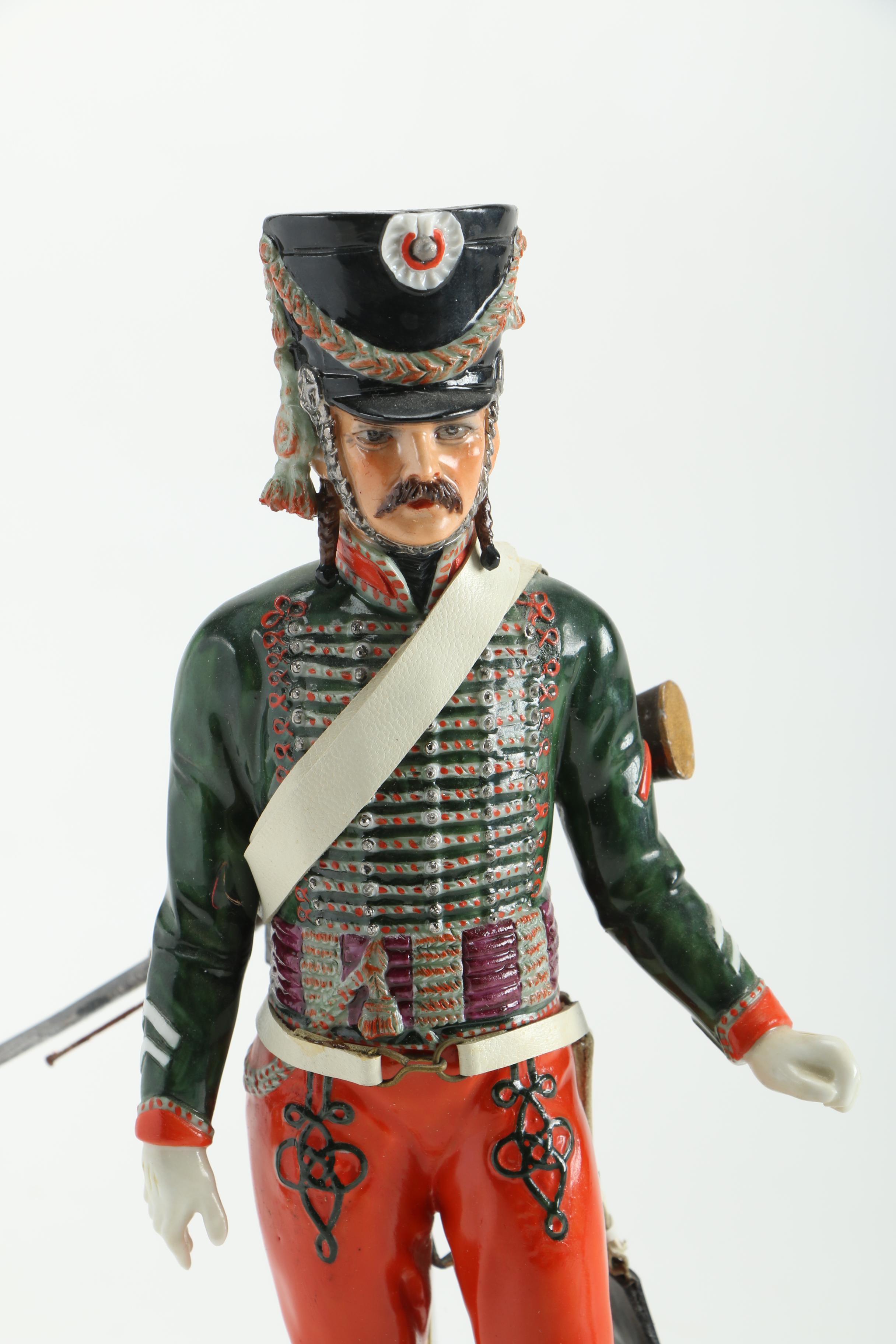 Porcelain Soldiers and Male Figurines Featuring Sitzendorf