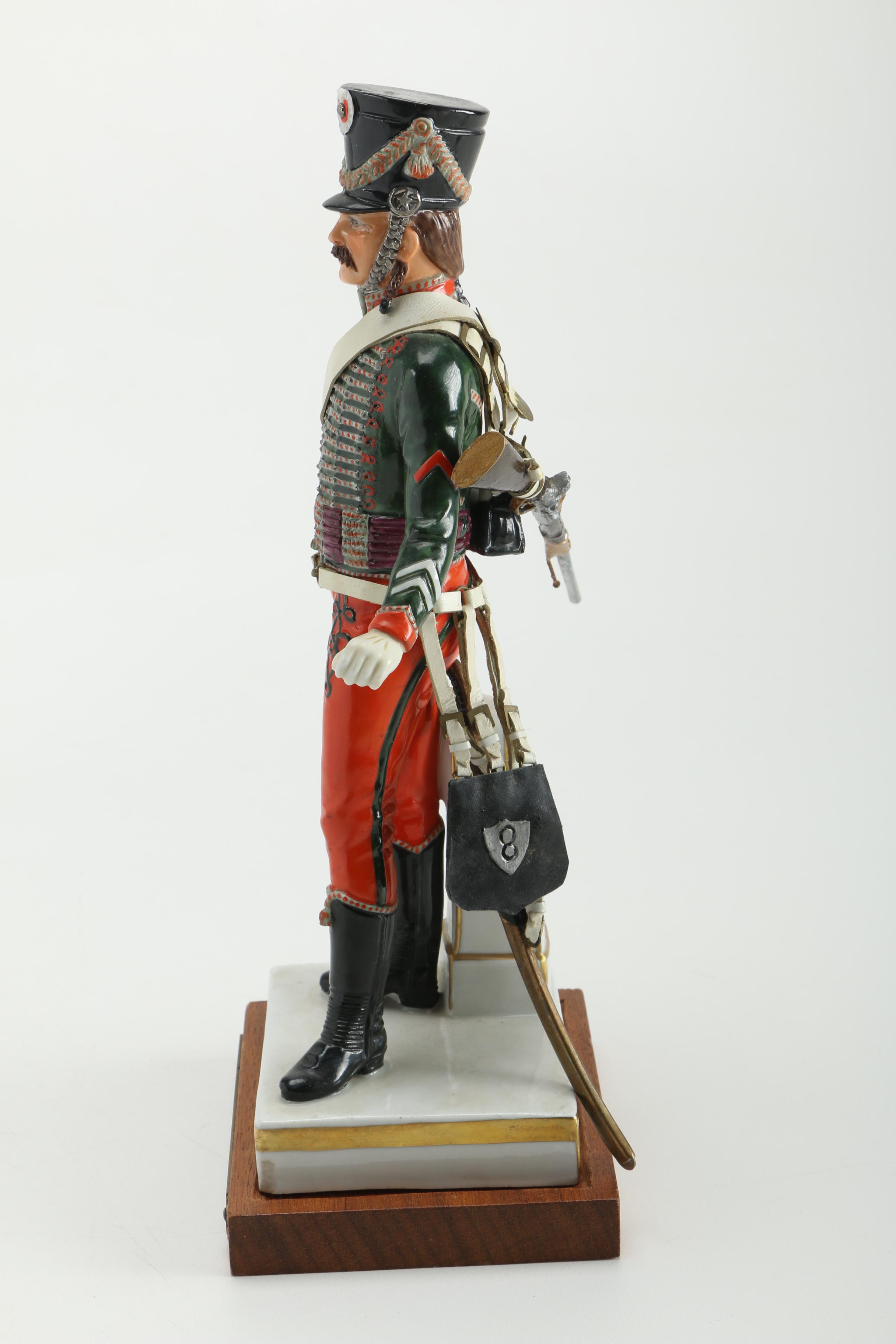 Porcelain Soldiers and Male Figurines Featuring Sitzendorf