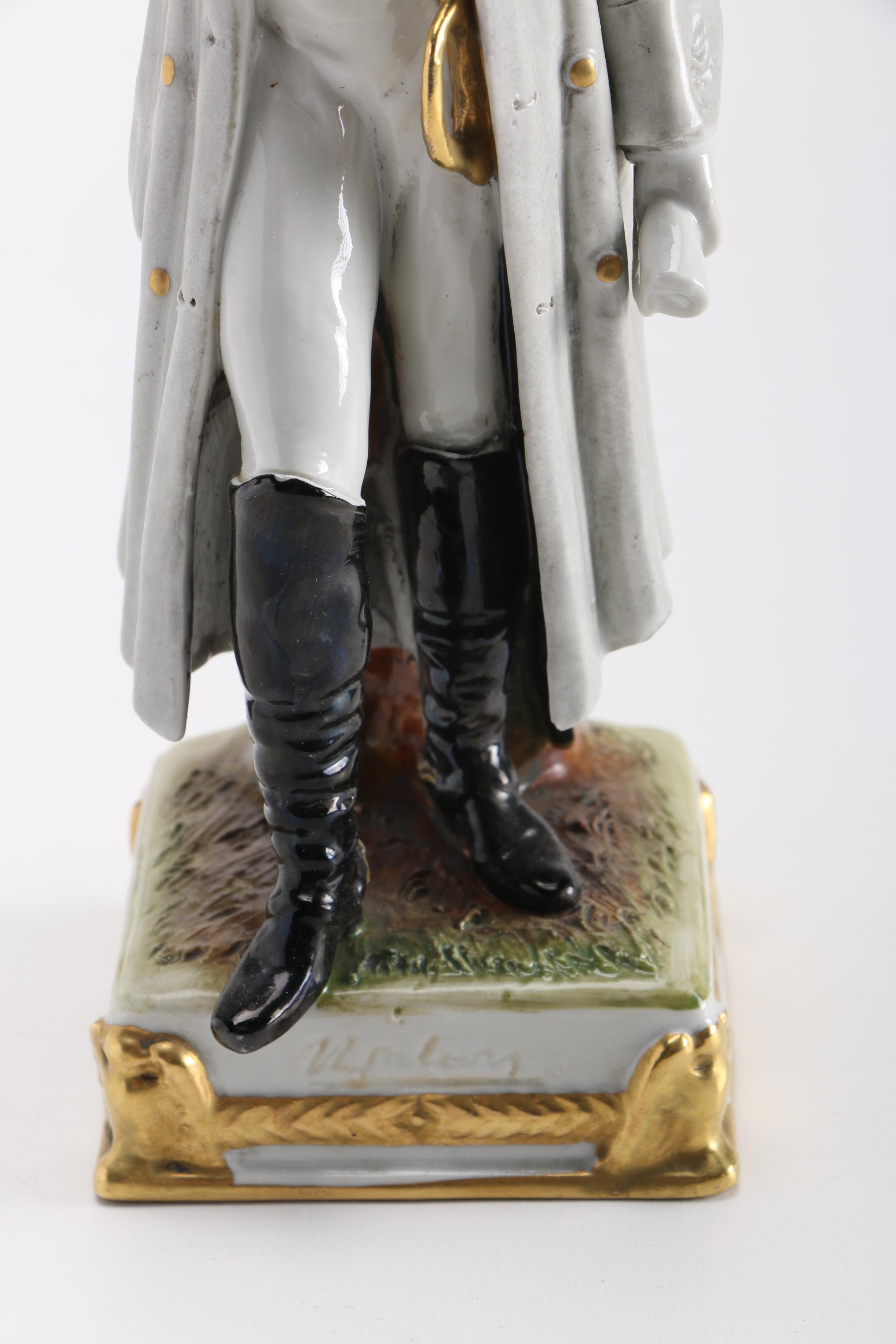 Porcelain Soldiers and Male Figurines Featuring Sitzendorf