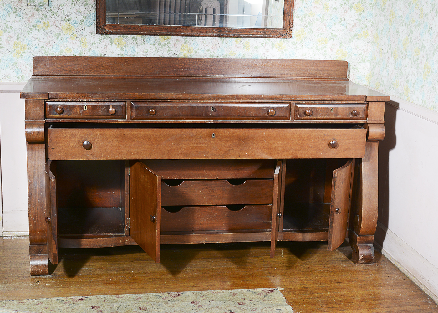 Vintage American Empire Style Sideboard by Snyder Furniture Co.