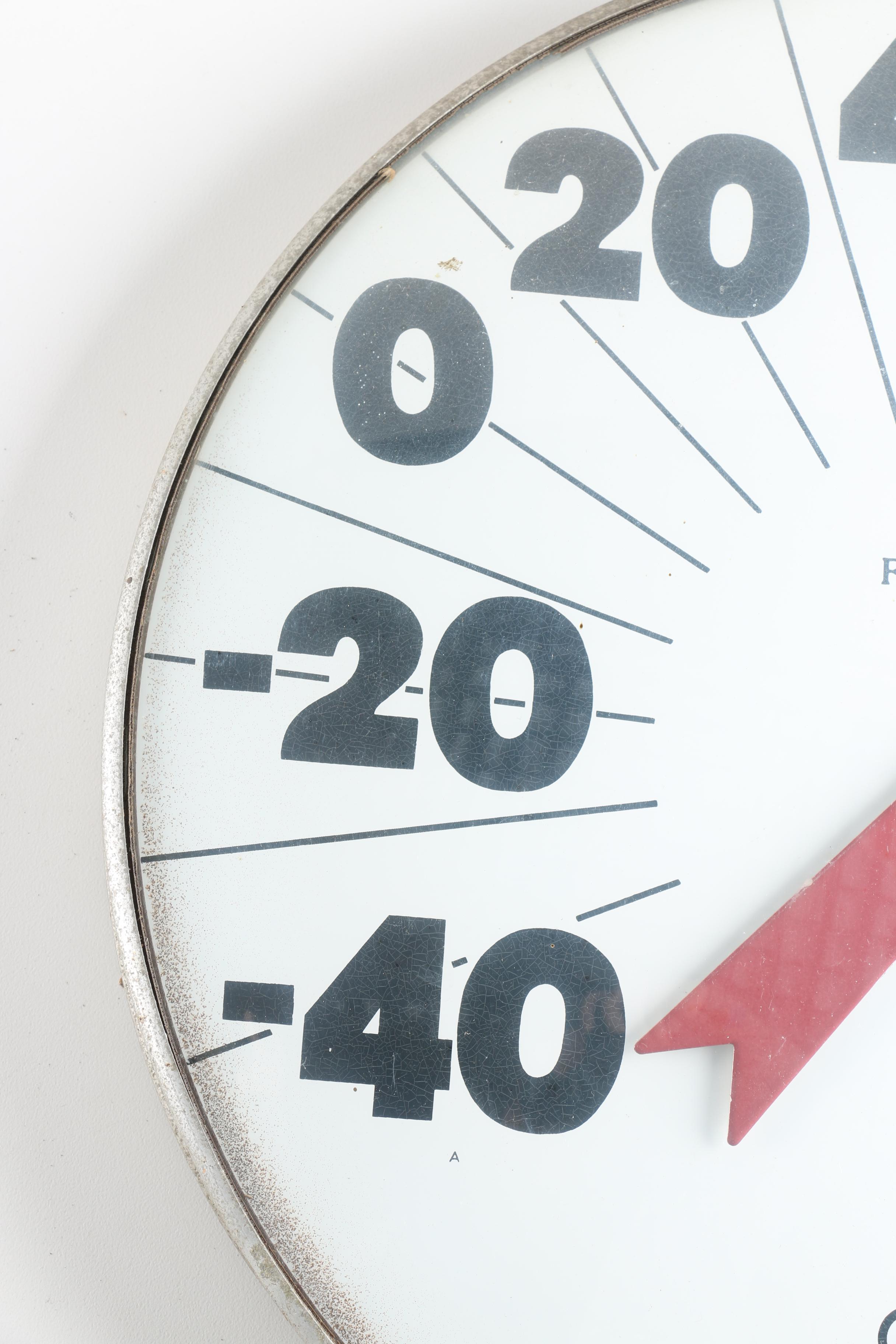 Vintage Ohio Thermometer Company Jumbo Dial Thermometer